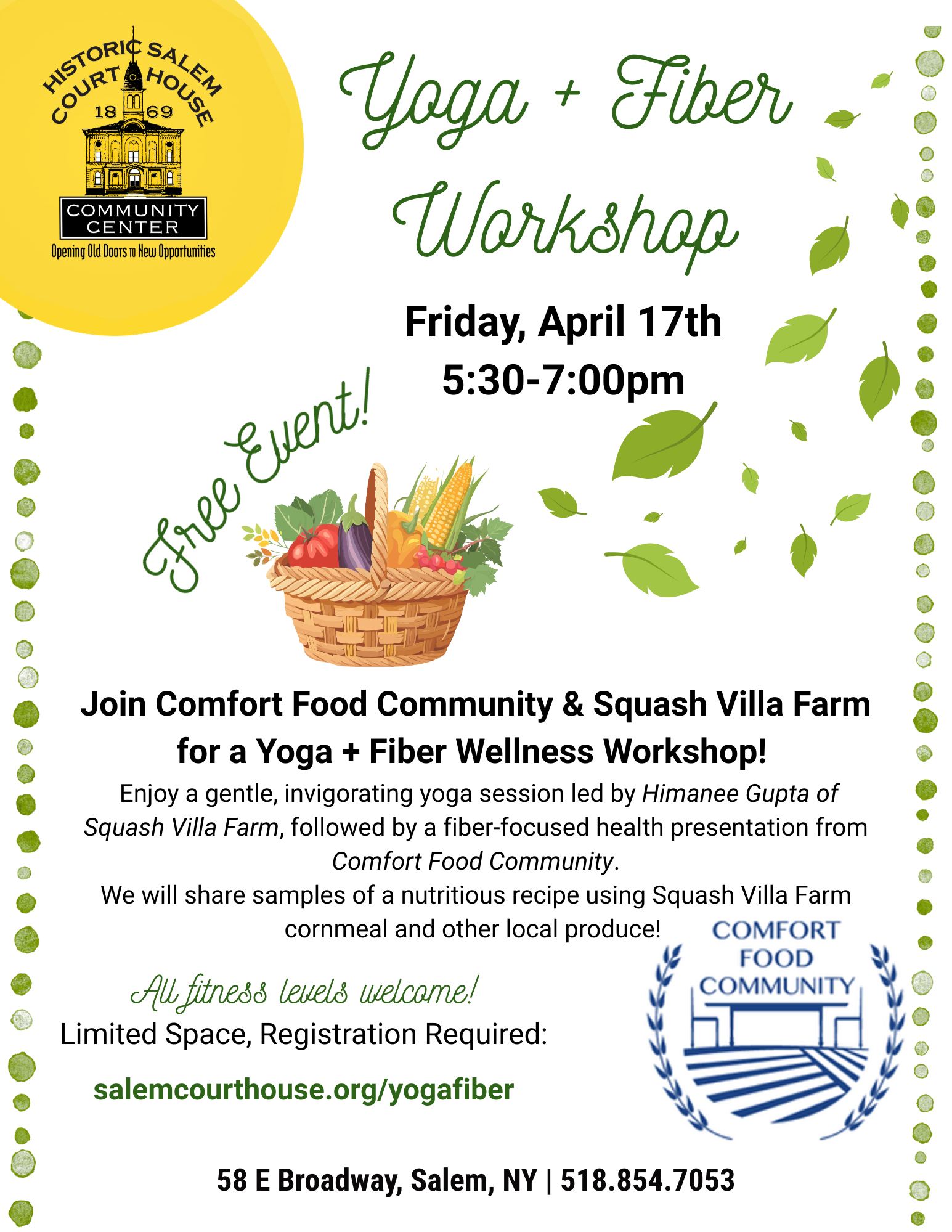 Yoga and Fiber Wellness Workshop