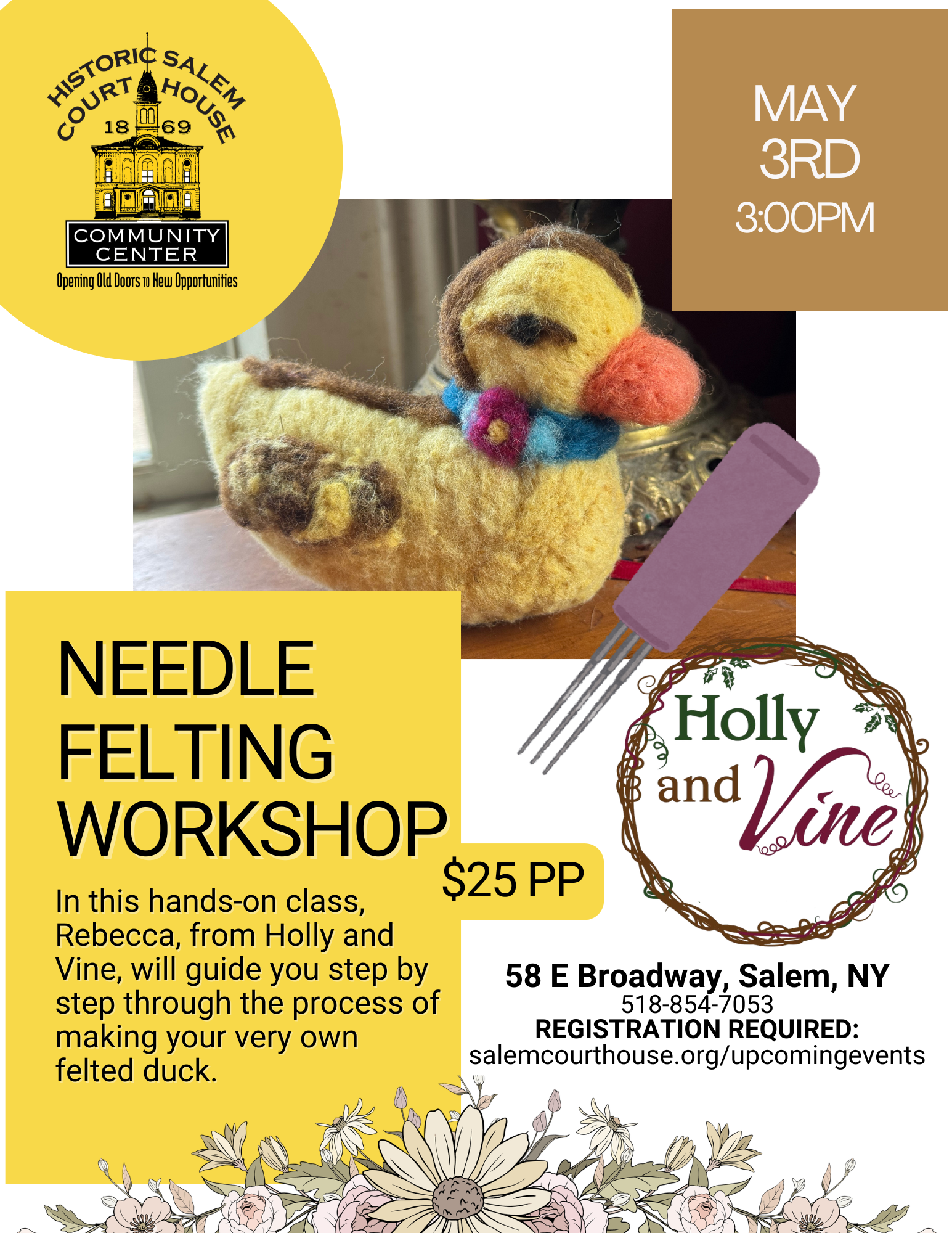Needle Felting w/Holly &amp; Vine Farm 