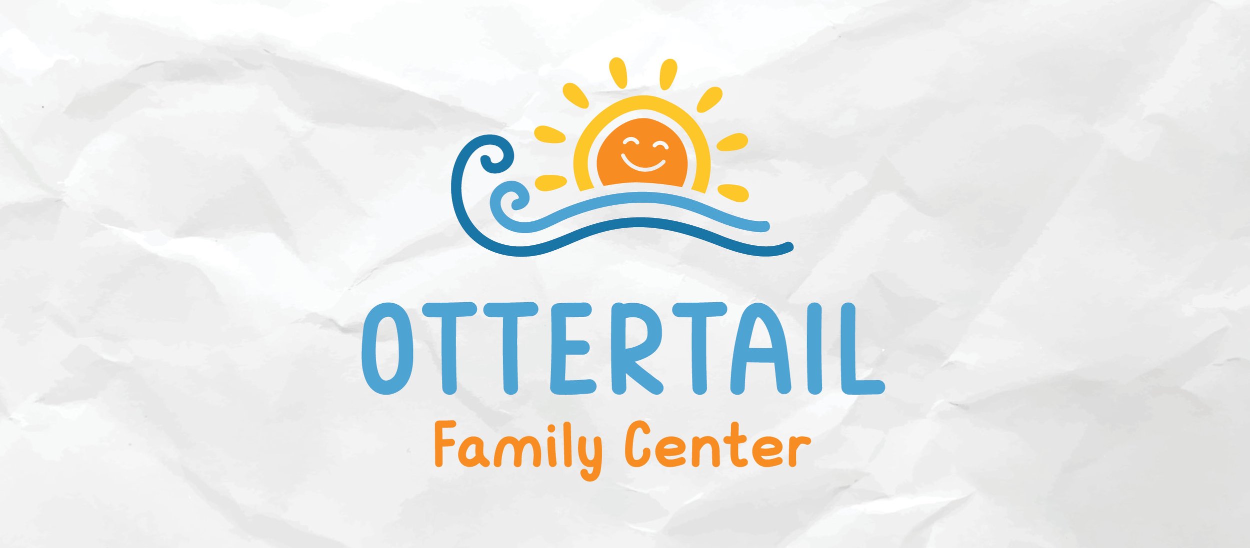 Smiling sun and waves logo design for a family center