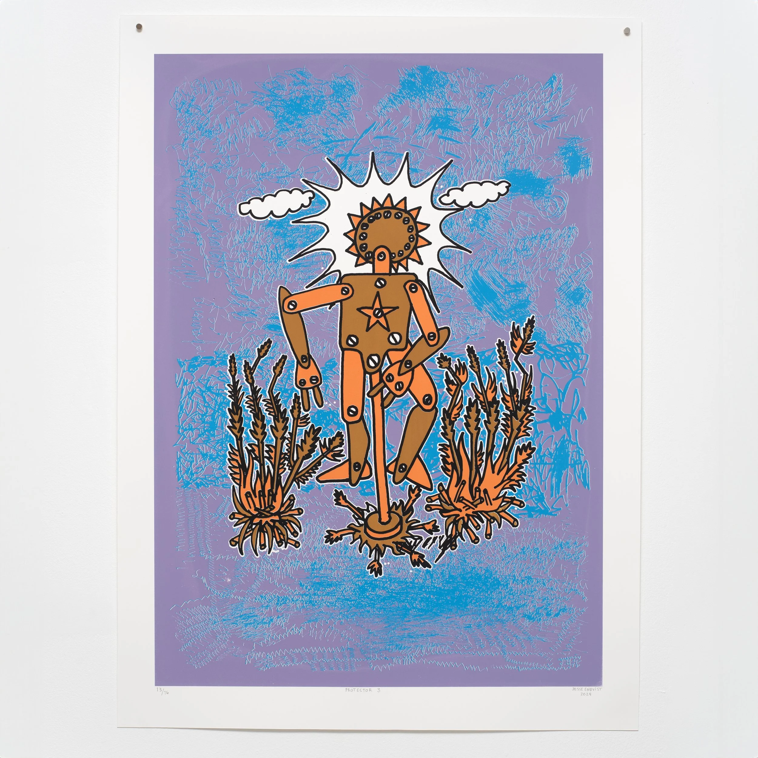  PROTECTOR 3 
13 of 16 screenprints, 94,7 x 69,3cm 
7000 NOK 