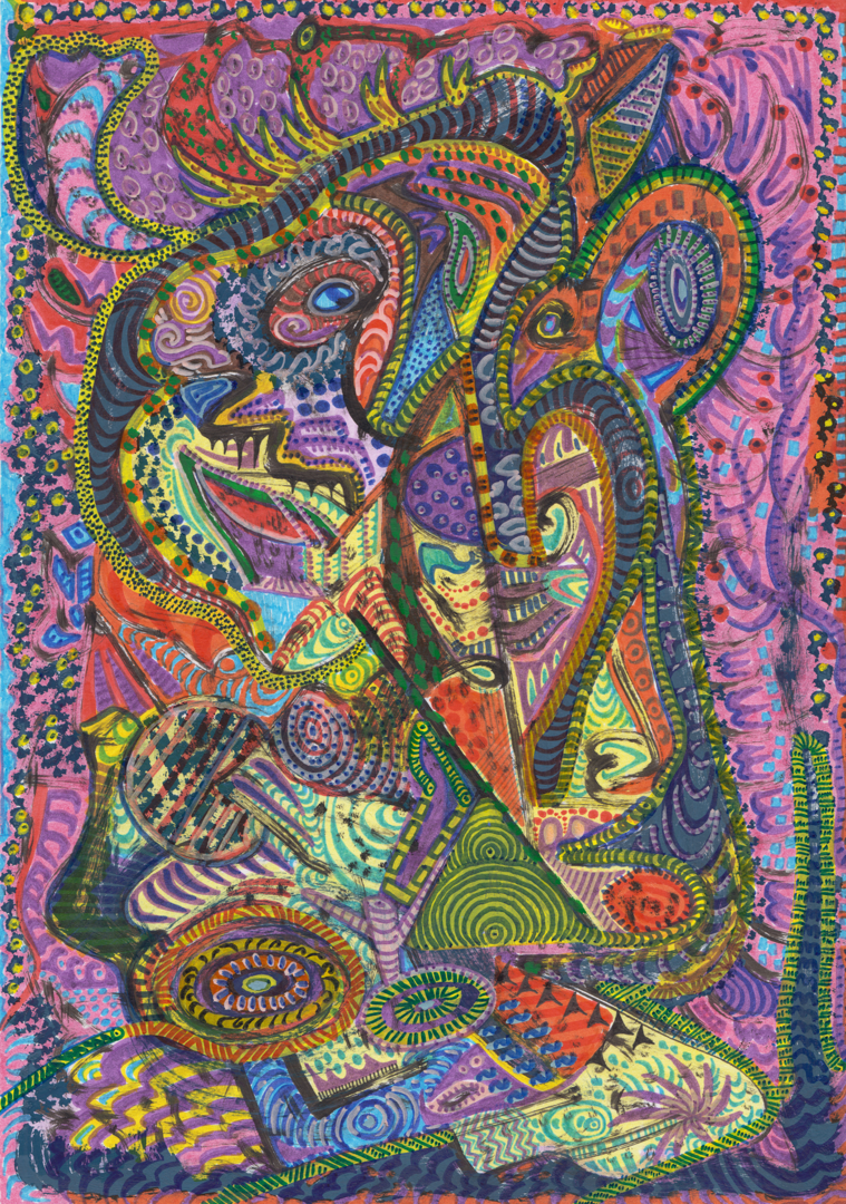  EMERGENCE 9  
Acrylic and pigment ink pens on acid-free paper, A4 
7000 NOK 