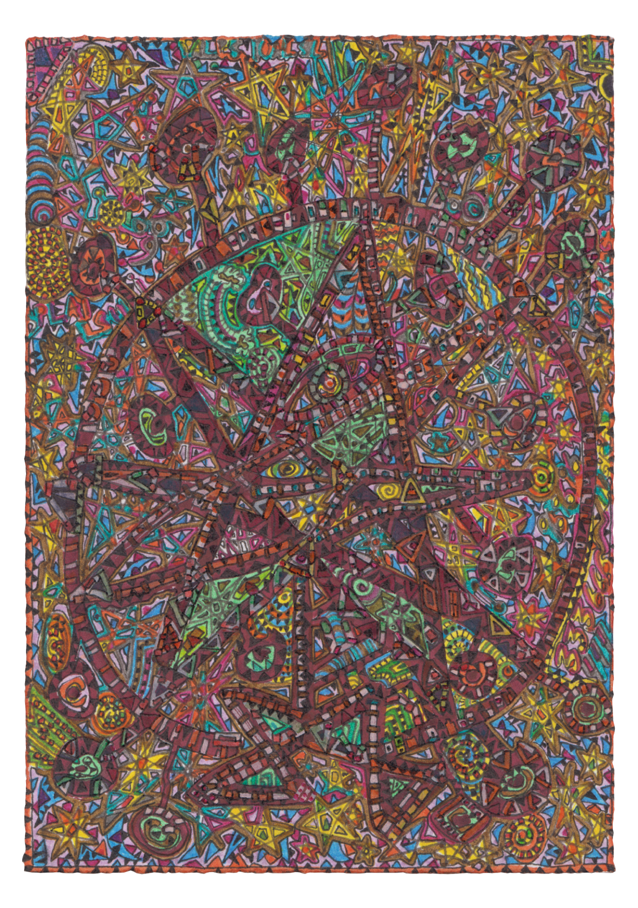  
JANUS IV — FRONT 
Pigment ink and acrylic on acid-free paper, 10.5 × 14.8 cm 
2025 — 7000 NOK
 
