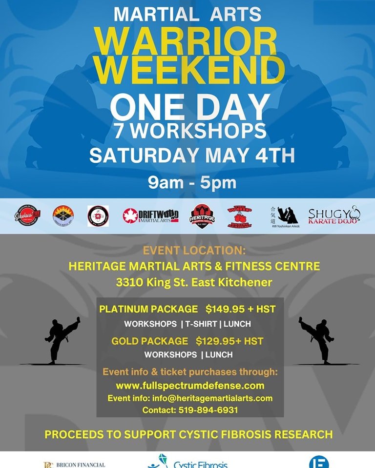 Join us at Heritage Martial Arts for a day of martial arts workshops by great local senseis! #martialarts #karate #aikido #seminar #osu