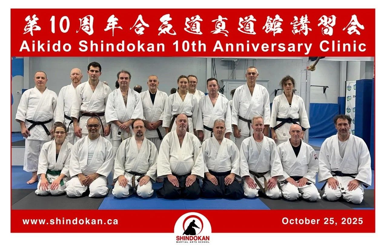 Wright sensei spent the weekend training with Robert Mustard shihan, 8th Dan, at Aikido Shindokan in Oakville. He got to take a lot of uke, and learned a lot of things that he is bringing back to our dojo to share with our students. Thanks to Chris J