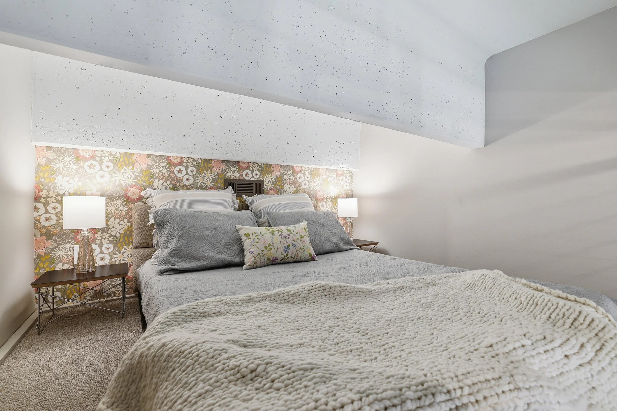 The upstairs loft platform feels like a secret hideaway