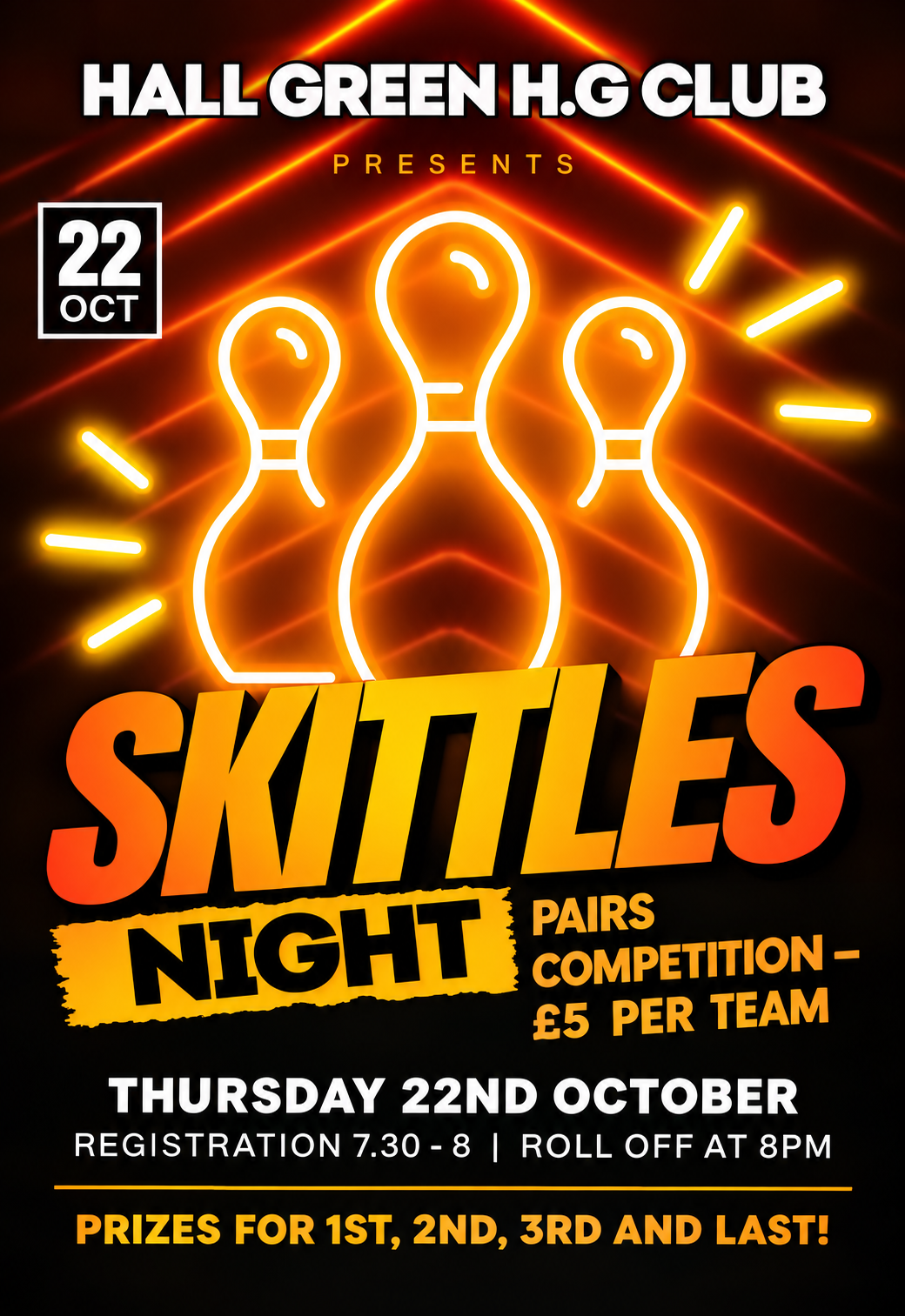 Neon Skittles Night Poster