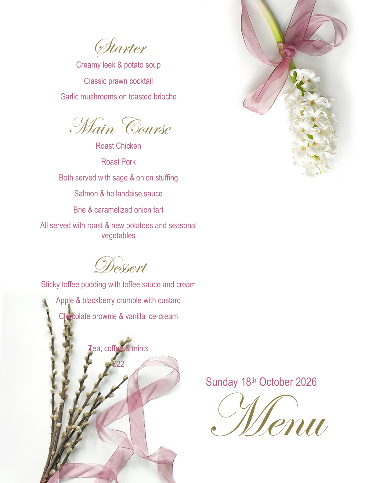 Sunday Lunch 18.10.2026