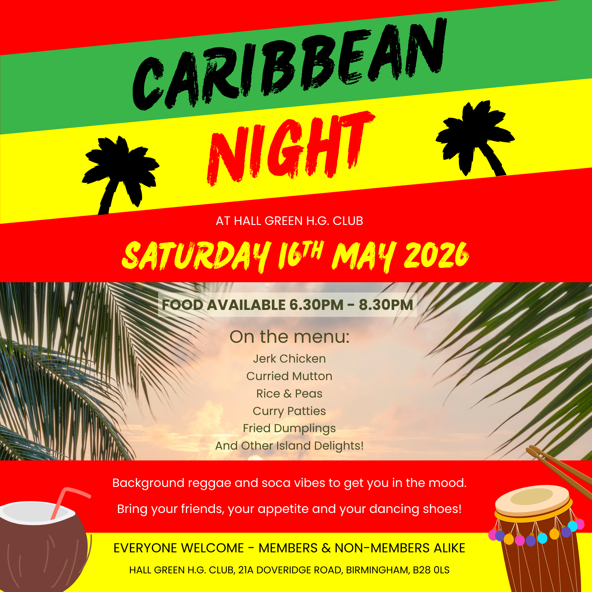 Caribbean Night Menu