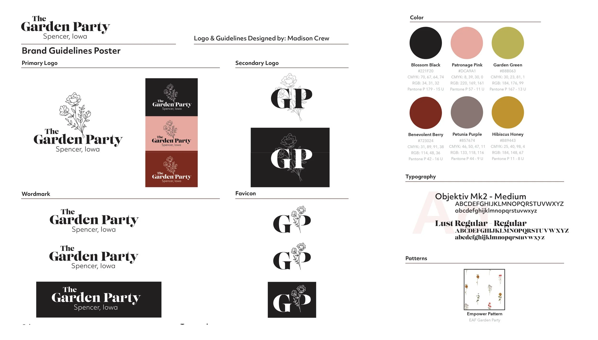 Garden Party Branding