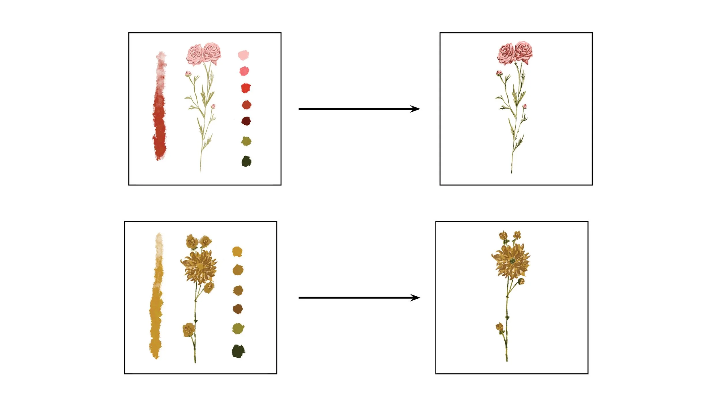 Garden Party Flower Illustrations