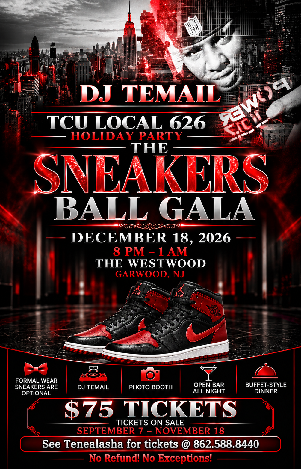 Join us for the TCU Local 626 Holiday Party: The Sneakers Ball Gala