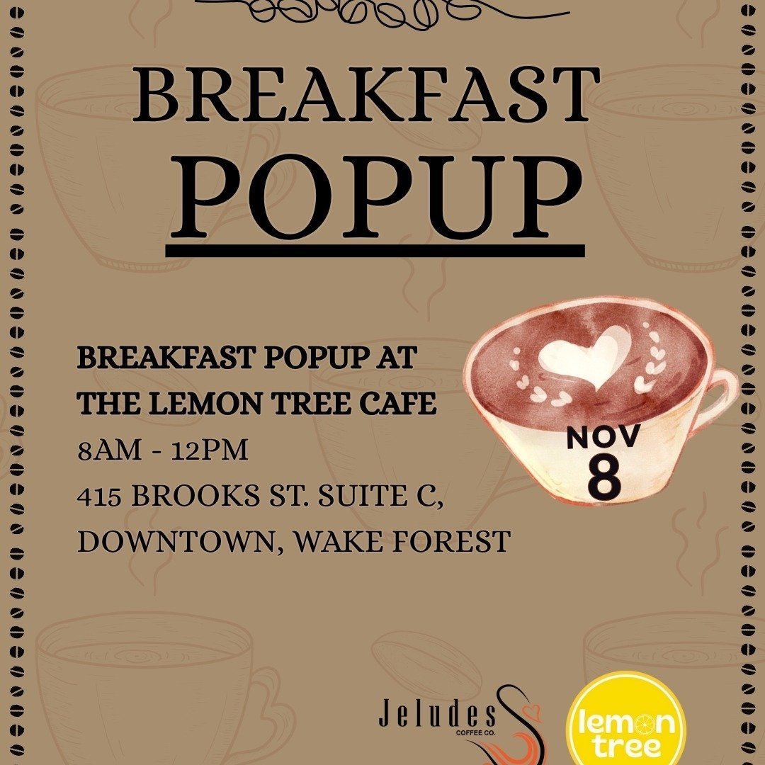 ☀️ Ease into your Saturday morning with us at The Lemon Tree Caf&eacute;!

We&rsquo;re teaming up with The Lemon Tree (right next to Strike &amp; Barrel) for a Breakfast Popup this Saturday, Nov 8th from 8AM&ndash;12PM 🍳

Come enjoy freshly brewed c