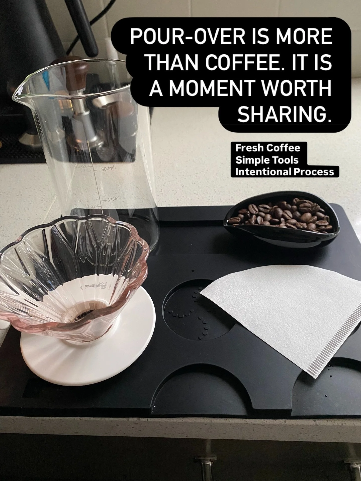 Pour-over is more than coffee. It is a moment meant to be shared.

This brewing method highlights every detail, which is why freshly roasted coffee matters. Fresh roasts bring bright aromas, clear flavors, and a more expressive cup from bloom to fini