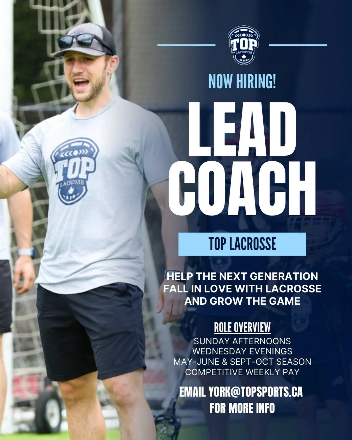 🚨 WE&rsquo;RE HIRING: LEAD LACROSSE COACH &ndash; YORK REGION

TOP Lacrosse is looking for a Lead Coach to run our Programming in York Region.

This is a great opportunity for a former player or young coach who loves the game and wants to help grow 