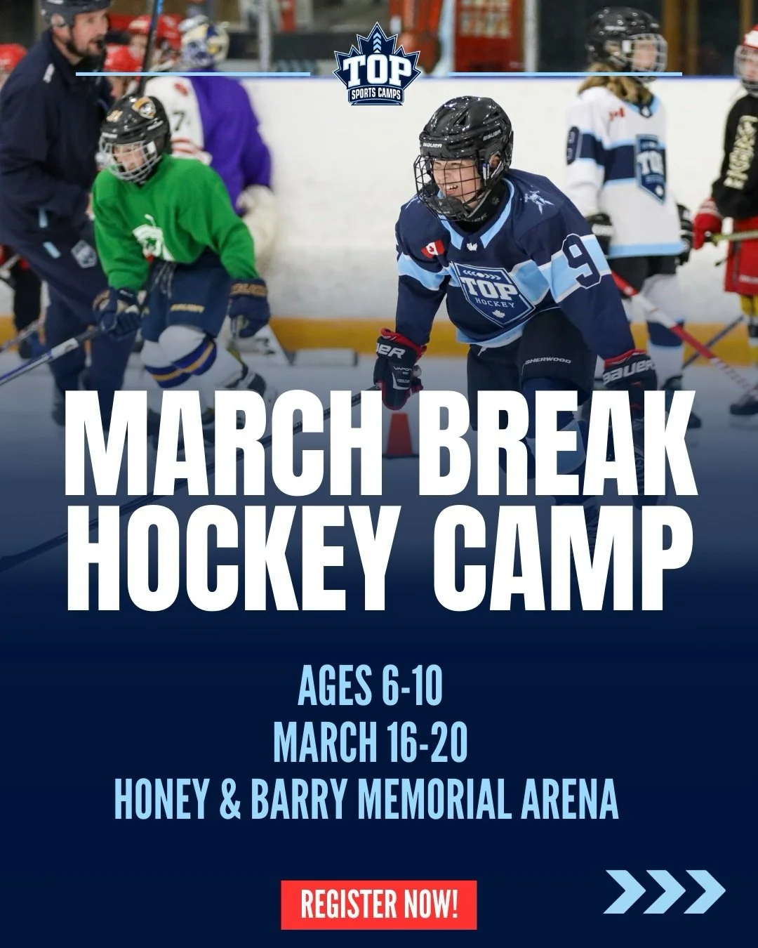 🚨 March Break Hockey Camp is just 1 week away!&nbsp;Join us for an action-packed week of skill development and fun at Honey and Barry Memorial Arena!

Our Camp Offers:

🔹 Premier Hockey &amp; Camp Facilities
🔹 10 hours of ice time
🔹 Multi-Sport F