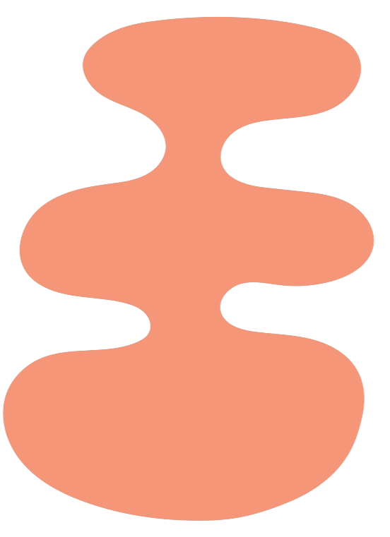 Abstract pattern with wavy, interconnected peach-colored shapes on a black background.