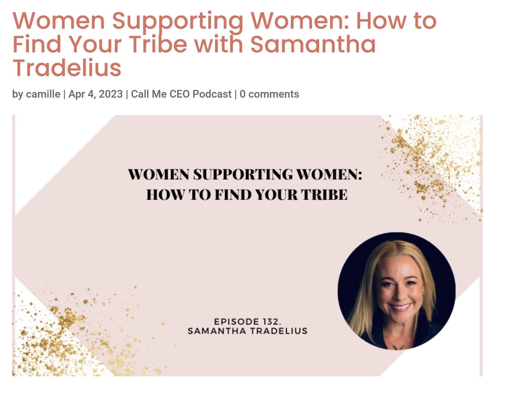 How to Find Your Tribe with Samantha Tradelius