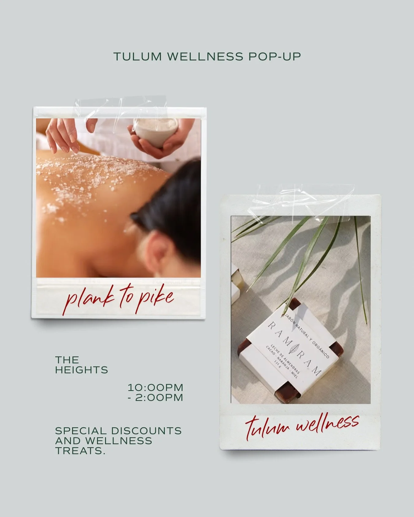We&rsquo;ve got a treat ✨

On January 17th, @tulumwellnessofficial will be popping up at our Heights location from 9:00&ndash;2:00, sharing exclusive discounts and all the spa-day goodness. Come move with us, then treat yourself, you deserve it.