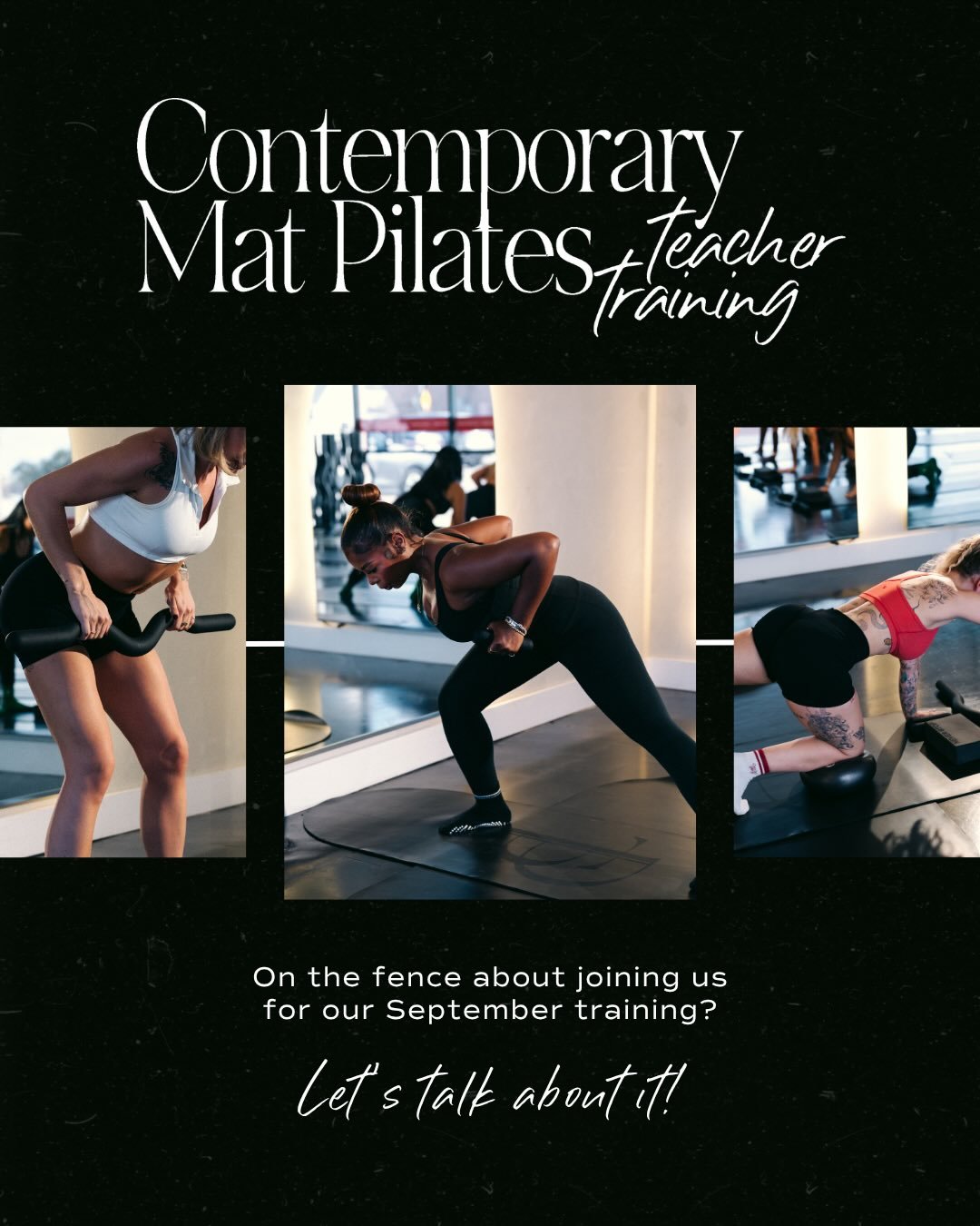 Don&rsquo;t get in the way of your goals!! 💗

Our Contemporary Mat Pilates Teacher Training is back this September 2026 🔥 3 immersive weekends, online + in person learning, expert instruction, and the kind of community that is just the BEST ❤️ We&r