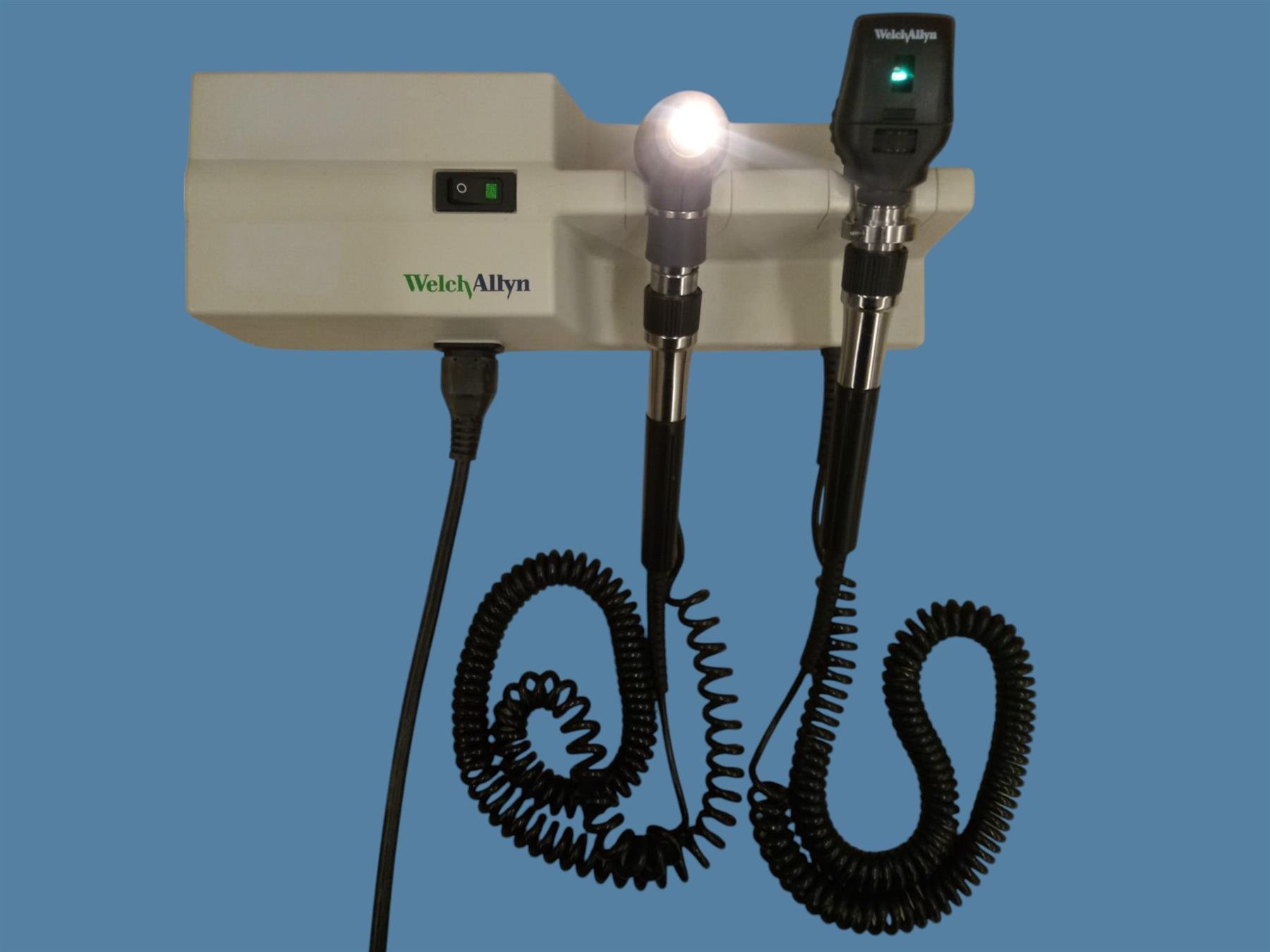 Welch Allyn 767 Series Wall Transformer w/ Otoscope 23810 + Ophthalmoscope 11710