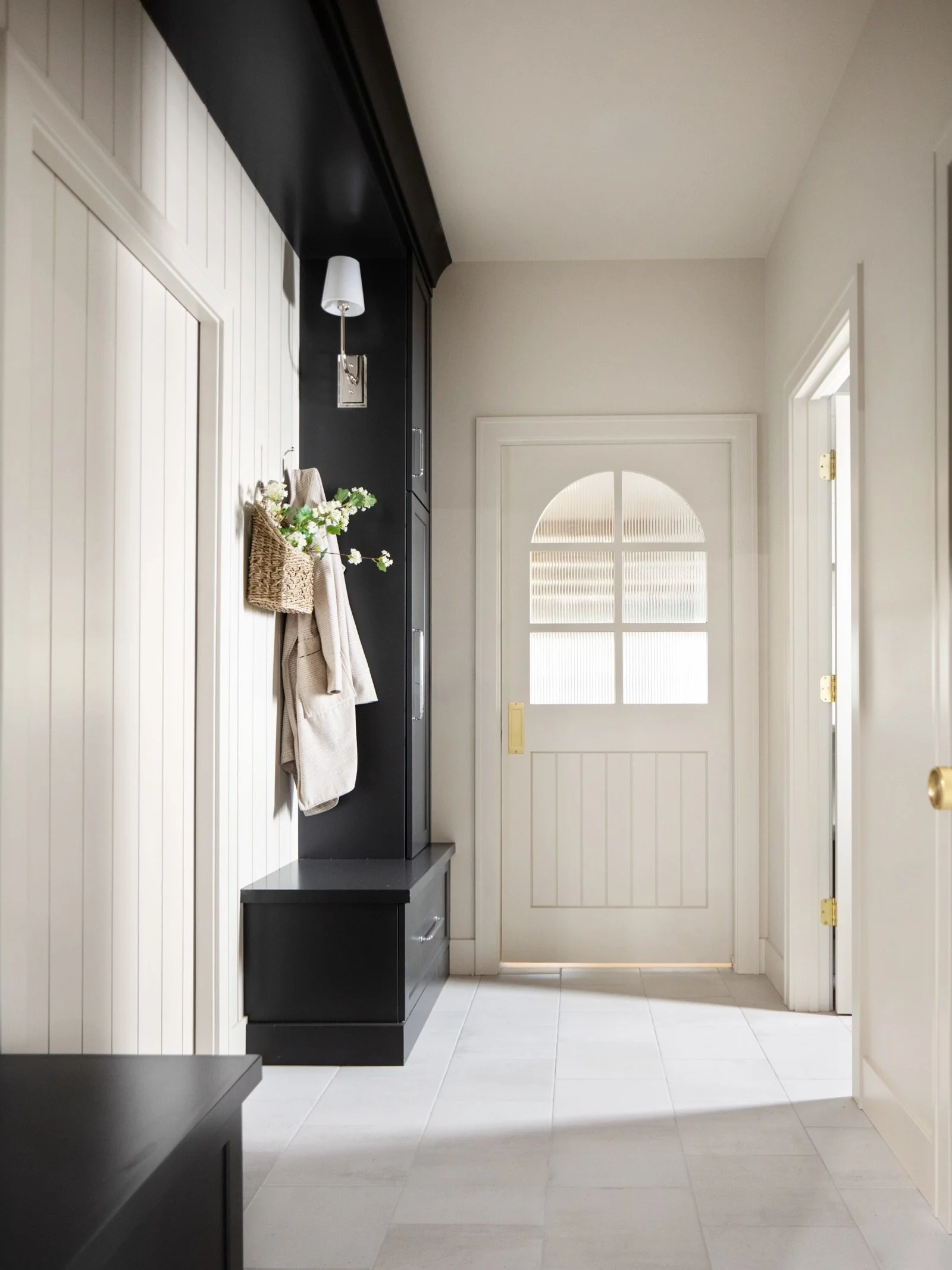 The mud room of our dreams, from initial drawings and material concepts to the final install.

For a space that naturally holds a lot of day-to-day chaos, we wanted the design to feel clean, intentional, and functional from the very beginning. The co