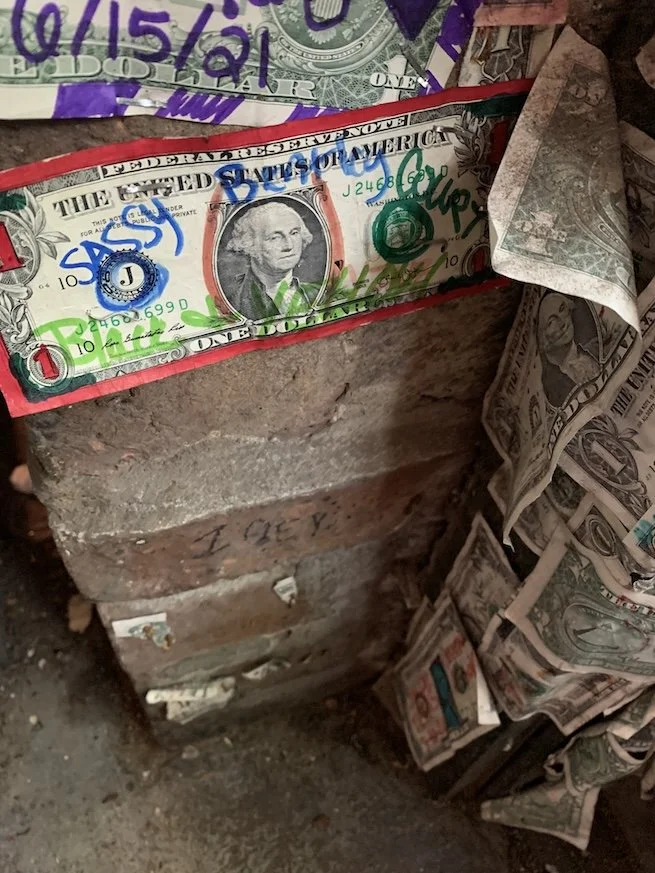 Signed dollar bill at The Griffon