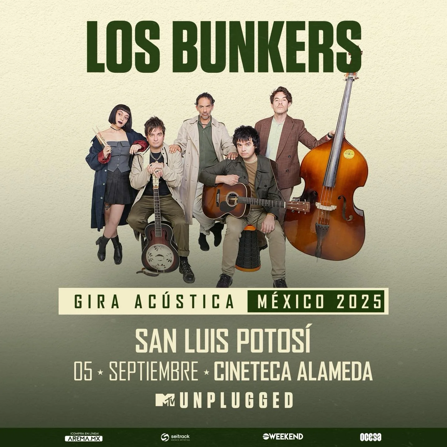 Los Bunkers traerán su MTV Unplugged 2025 a San Luis Potosí