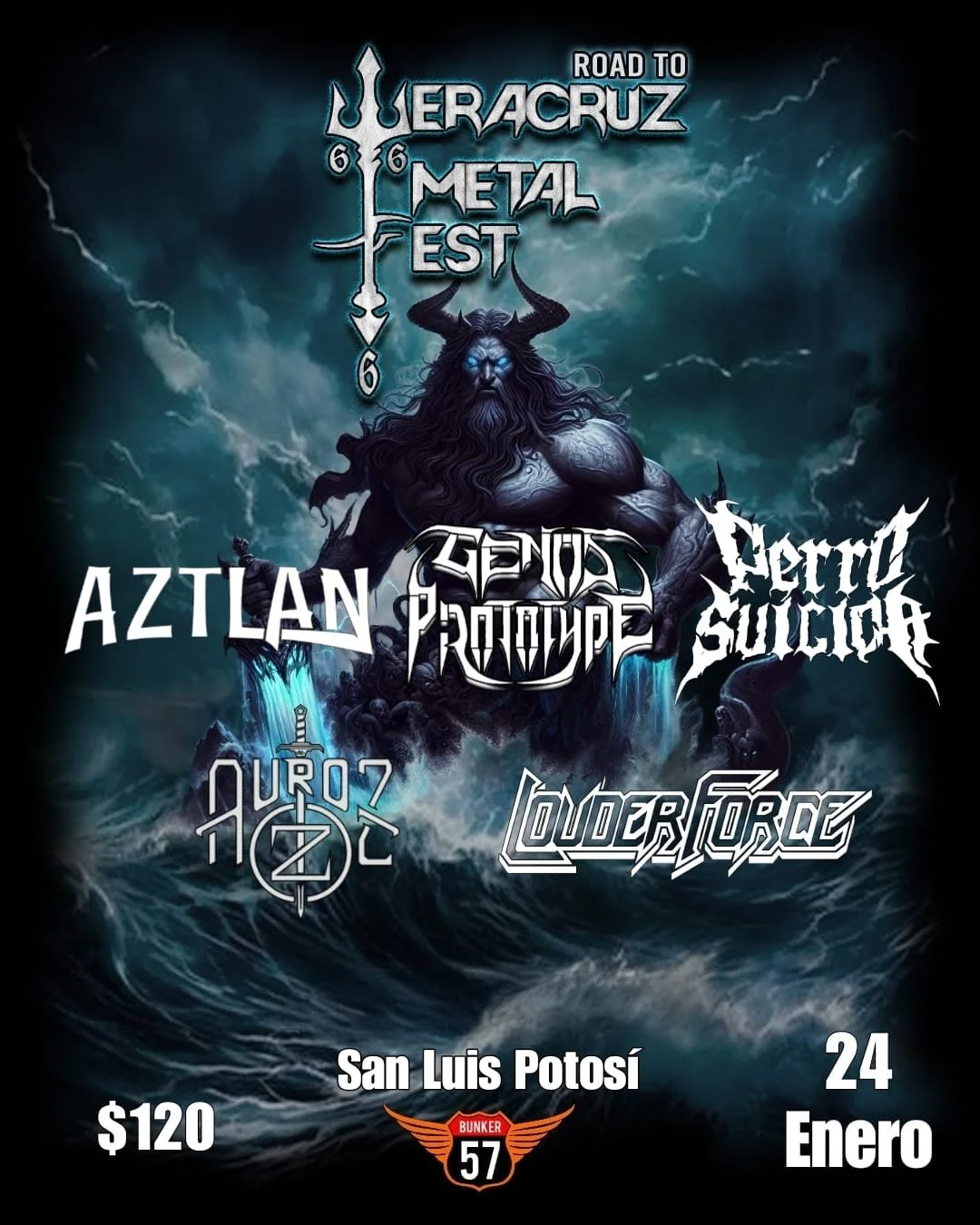 Metal nacional toma Bunker 57 (S.L.P.) rumbo al Veracruz Metal Fest