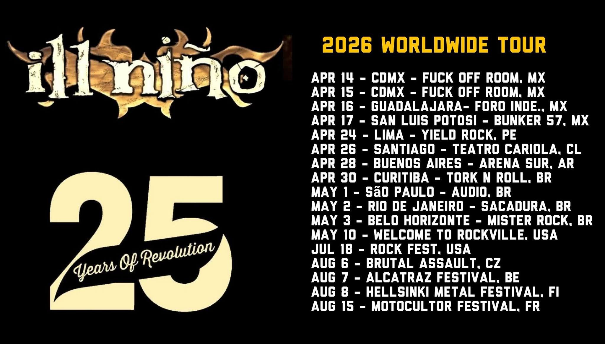 Ill Niño llega por primera vez a San Luis Potosí para celebrar “Revolution Revolución”