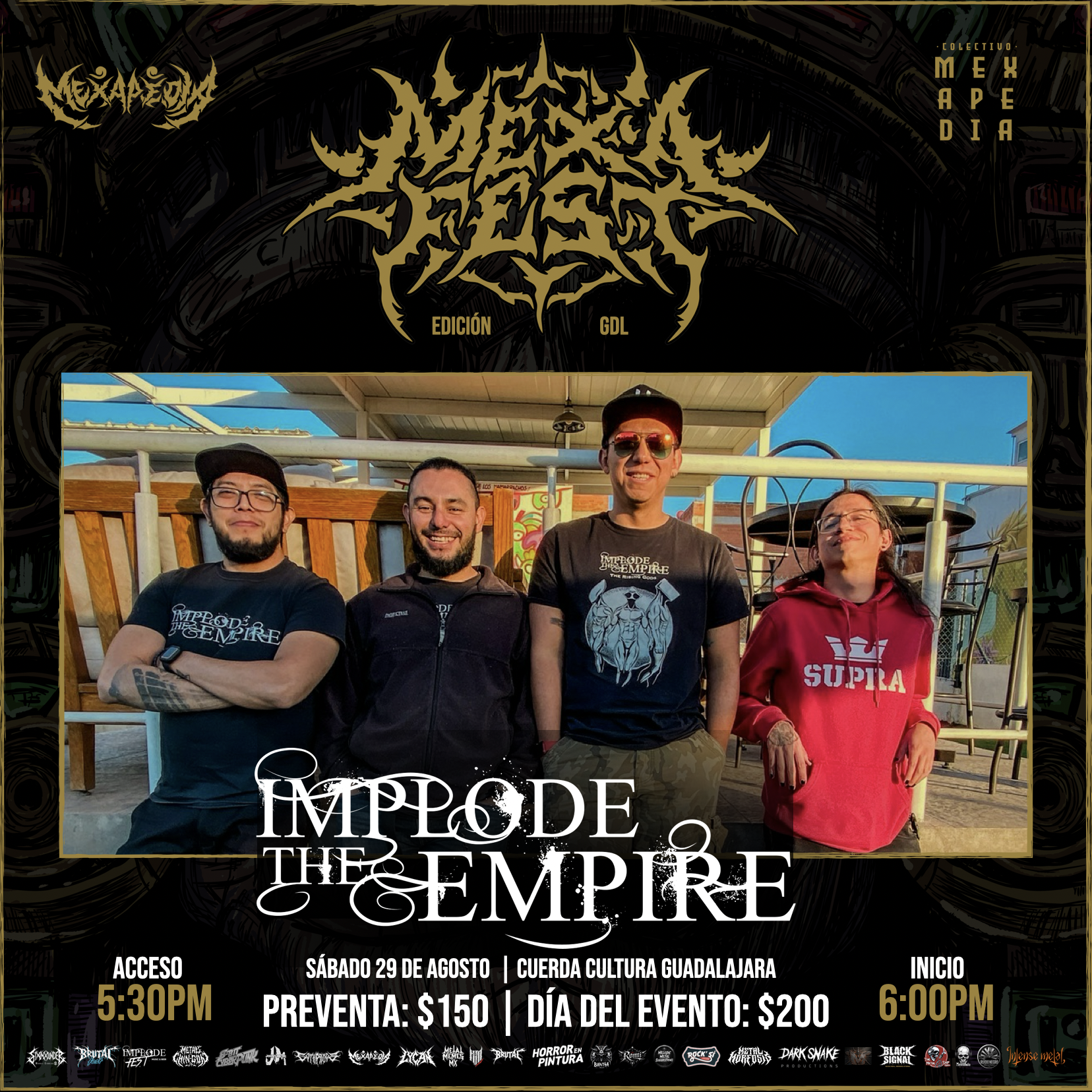 El rugido contemporáneo de Implode The Empire se alista para el MexaFest Guadalajara 2026