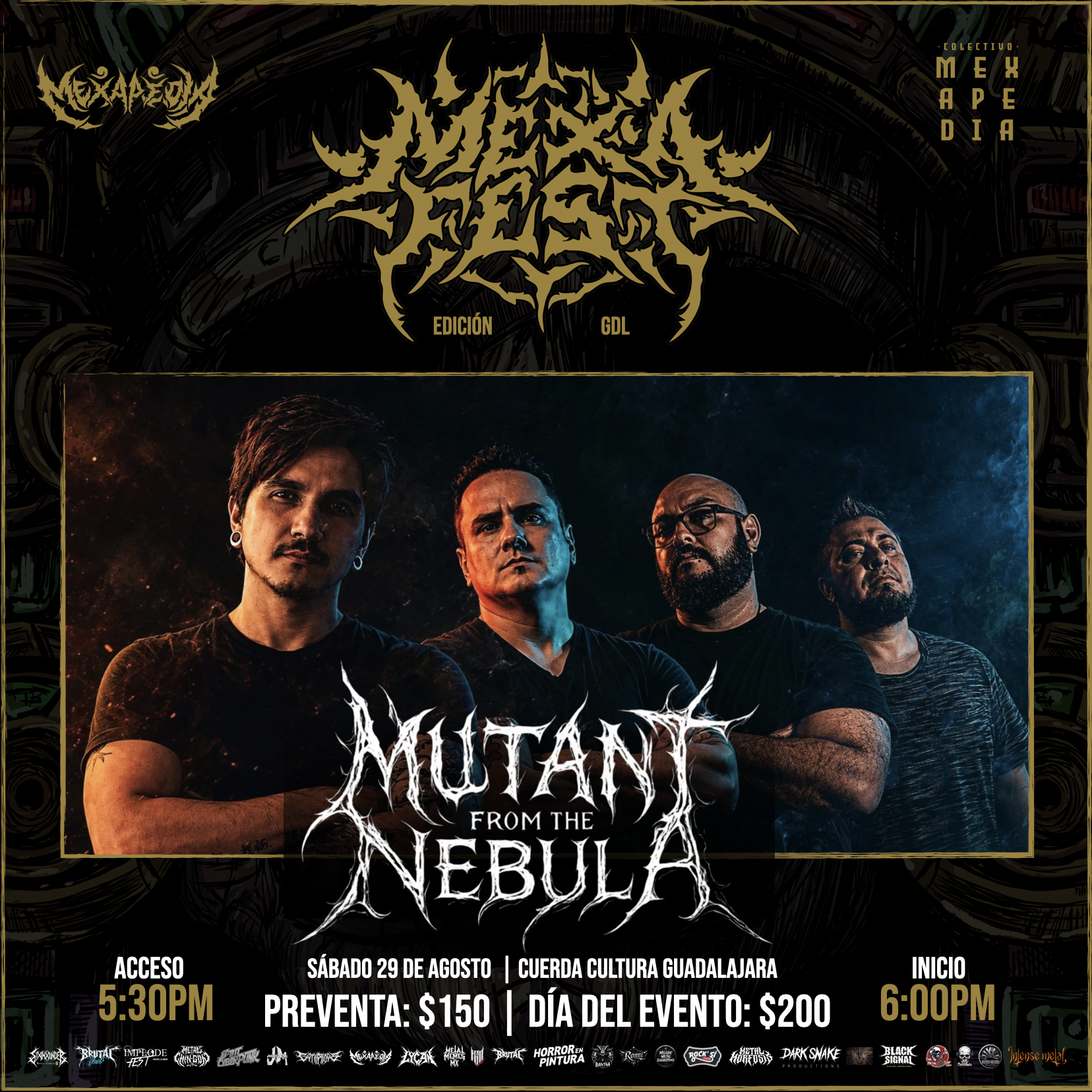 Horror cósmico y djent: Mutant From The Nebula toma el MexaFest Guadalajara 2026