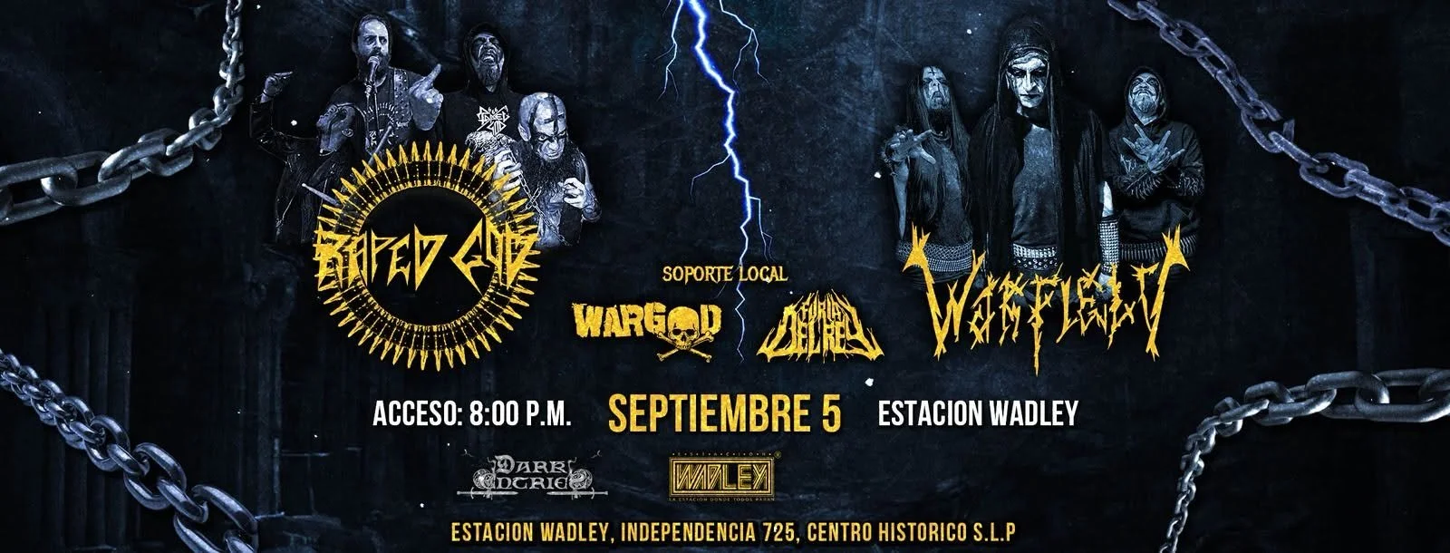 Raped God y Warfield: Thrash Warfare Tour 2026