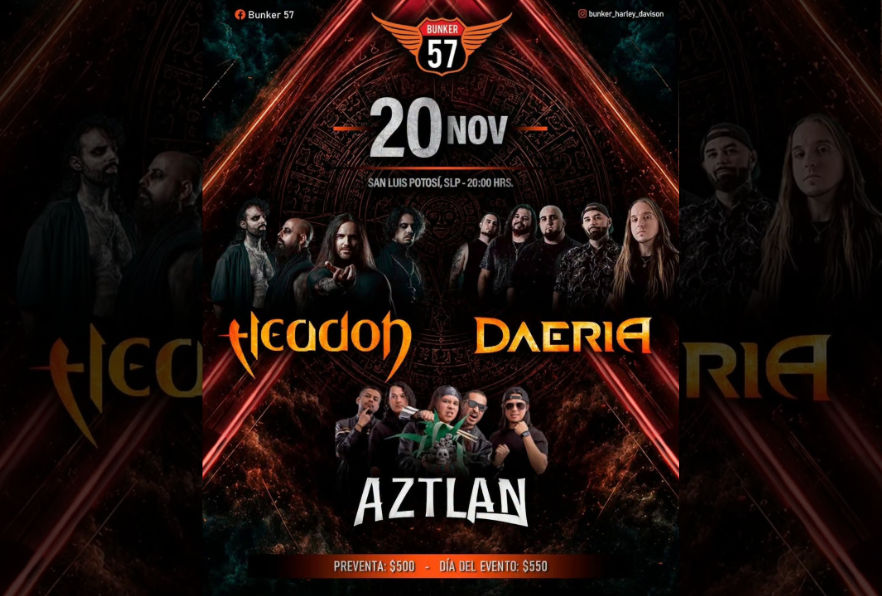 Headon, Daeria y Aztlán encenderán el escenario de Bunker 57 en San Luis Potosí