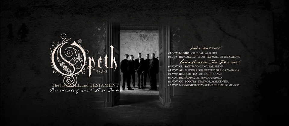 Opeth regresará a la Ciudad de México con ‘The Last Will and Testament’ en noviembre de 2026