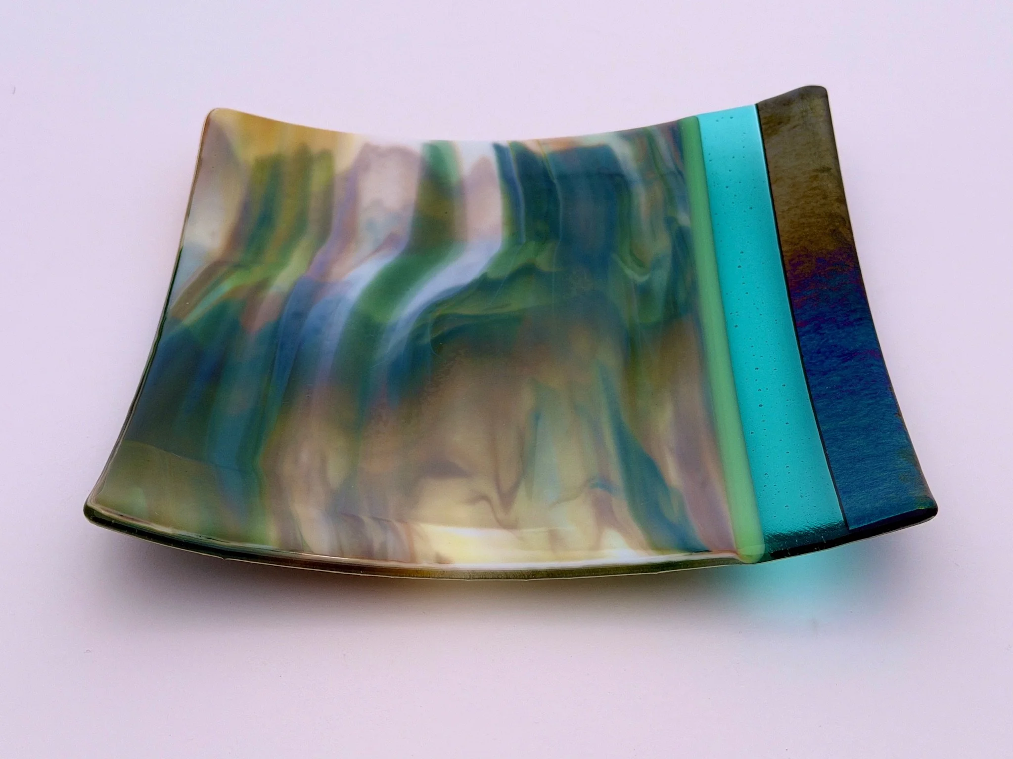 27-GLASS PLATTER, 12"x 12" SOLD