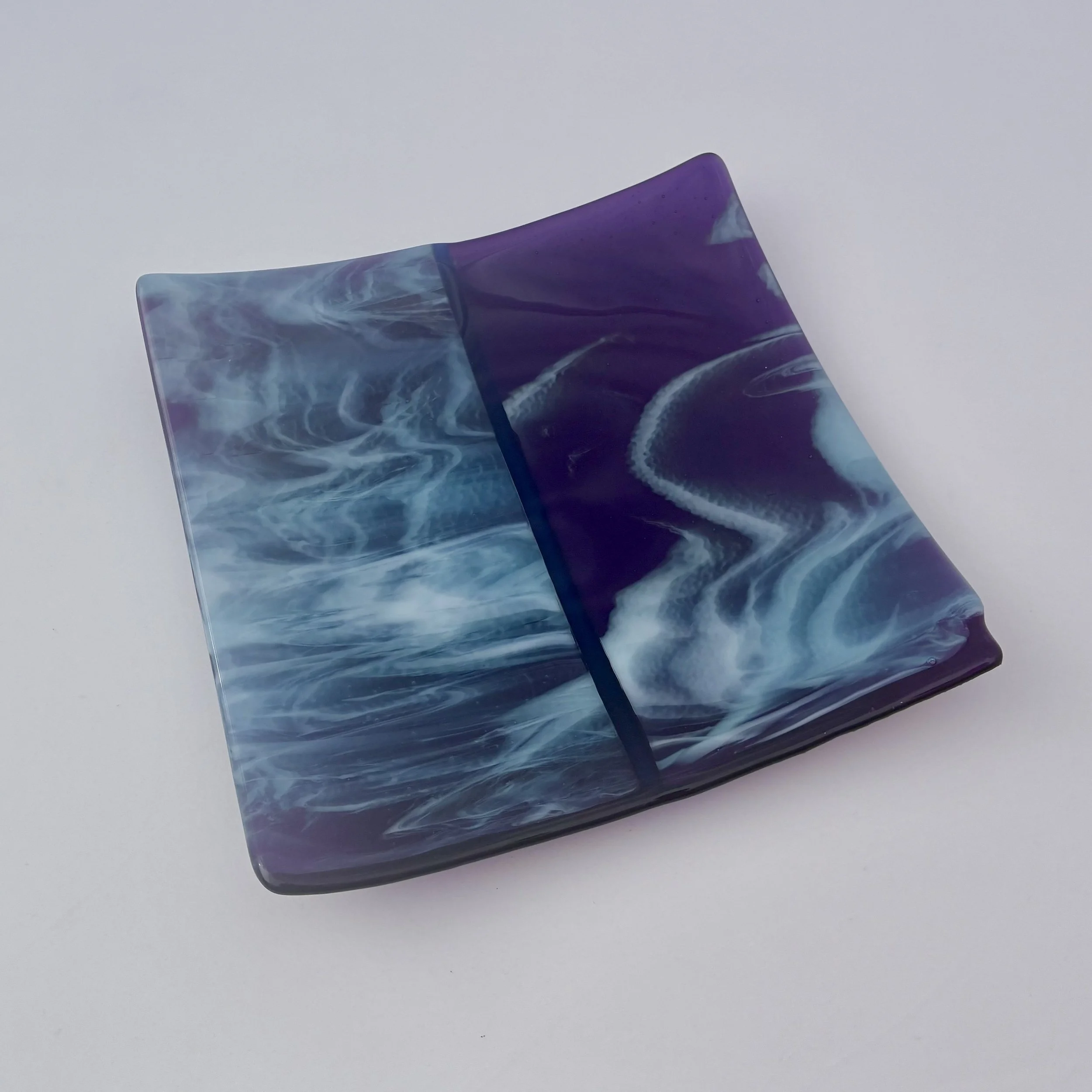 31 - CEREMONIAL  GLASS  PLATE 10"x 10" Food Safe