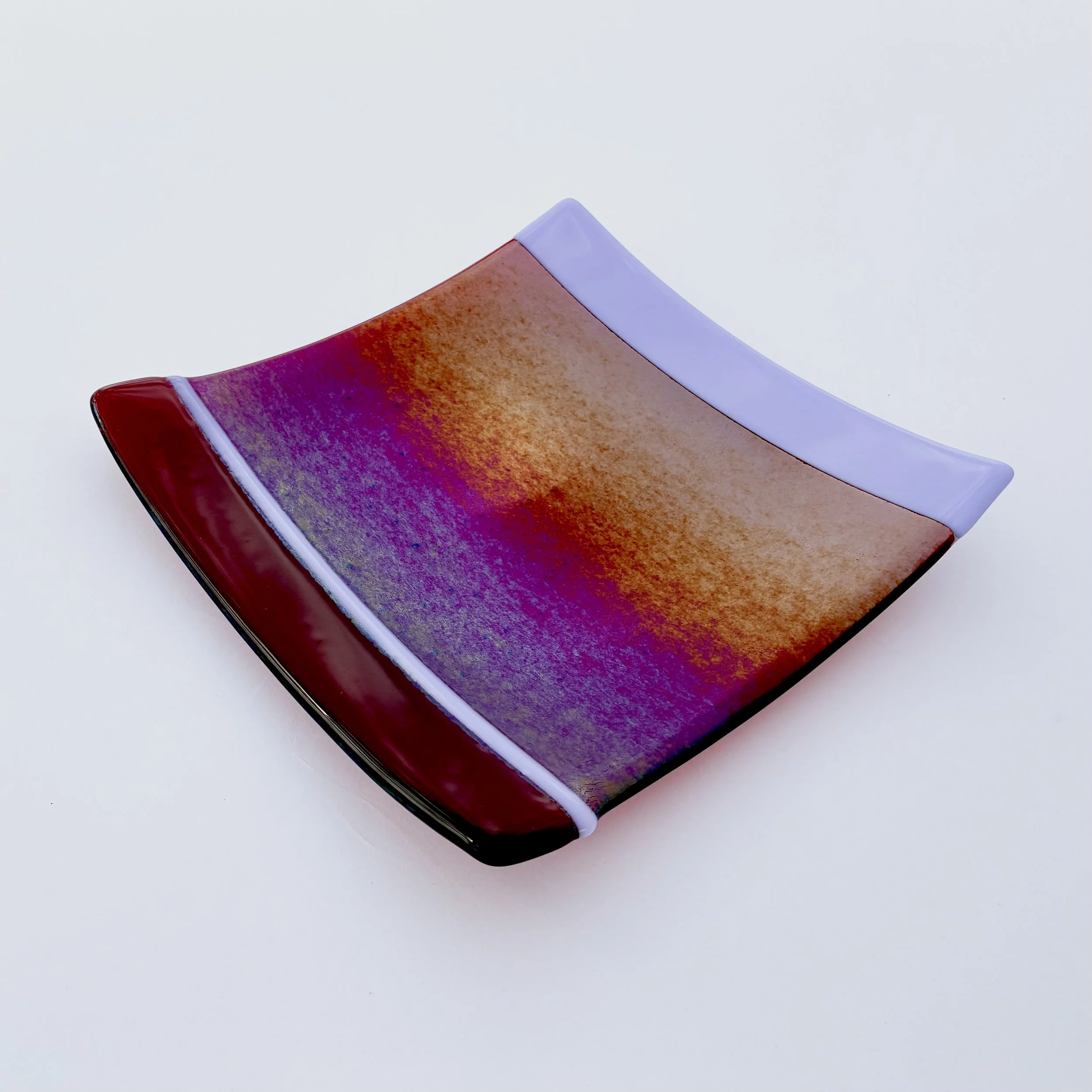 43 - CEREMONIAL  GLASS  PLATE 10" x 10" SOLD