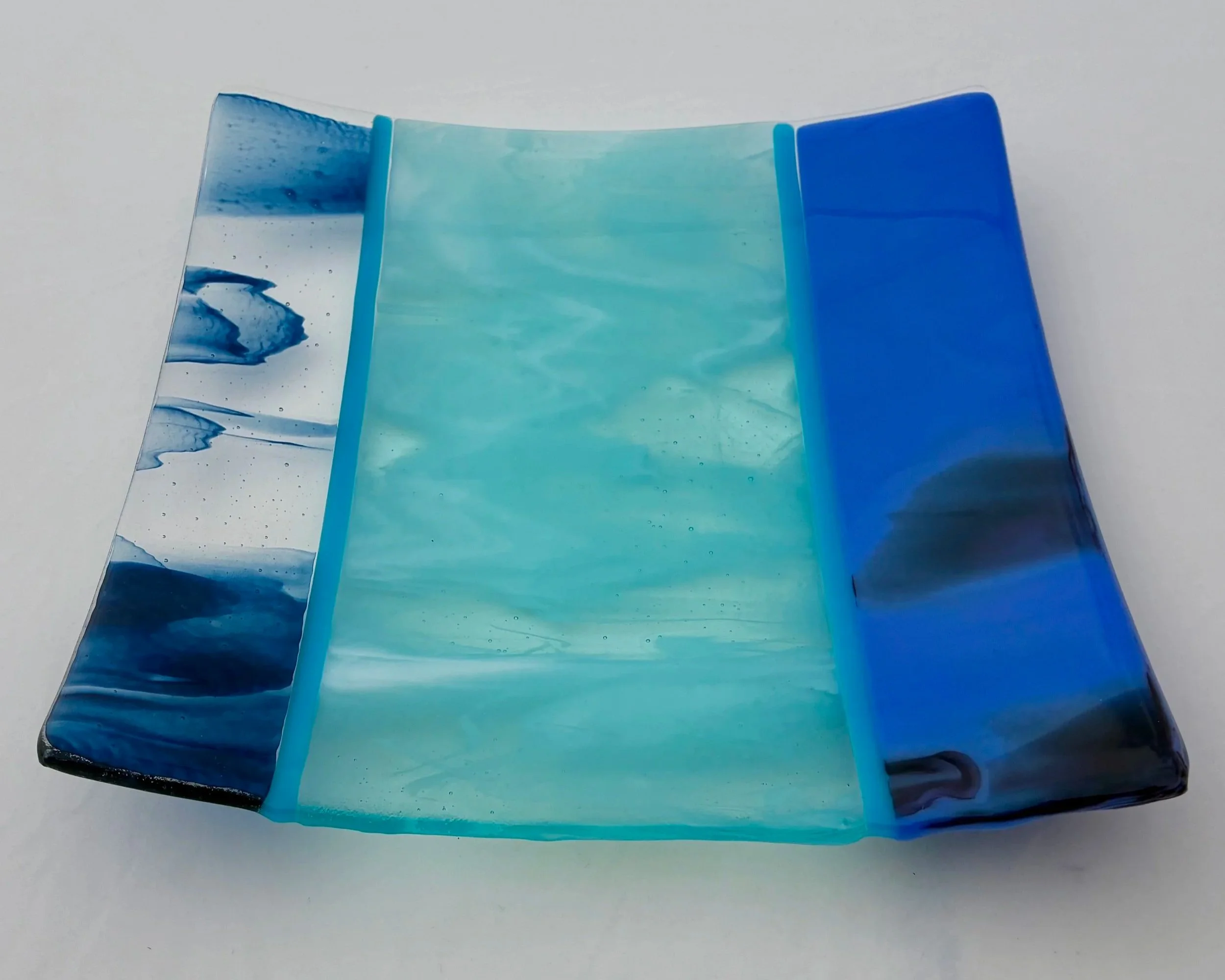 2 - CEREMONIAL  GLASS  PLATE  10"x10"  
Food Safe