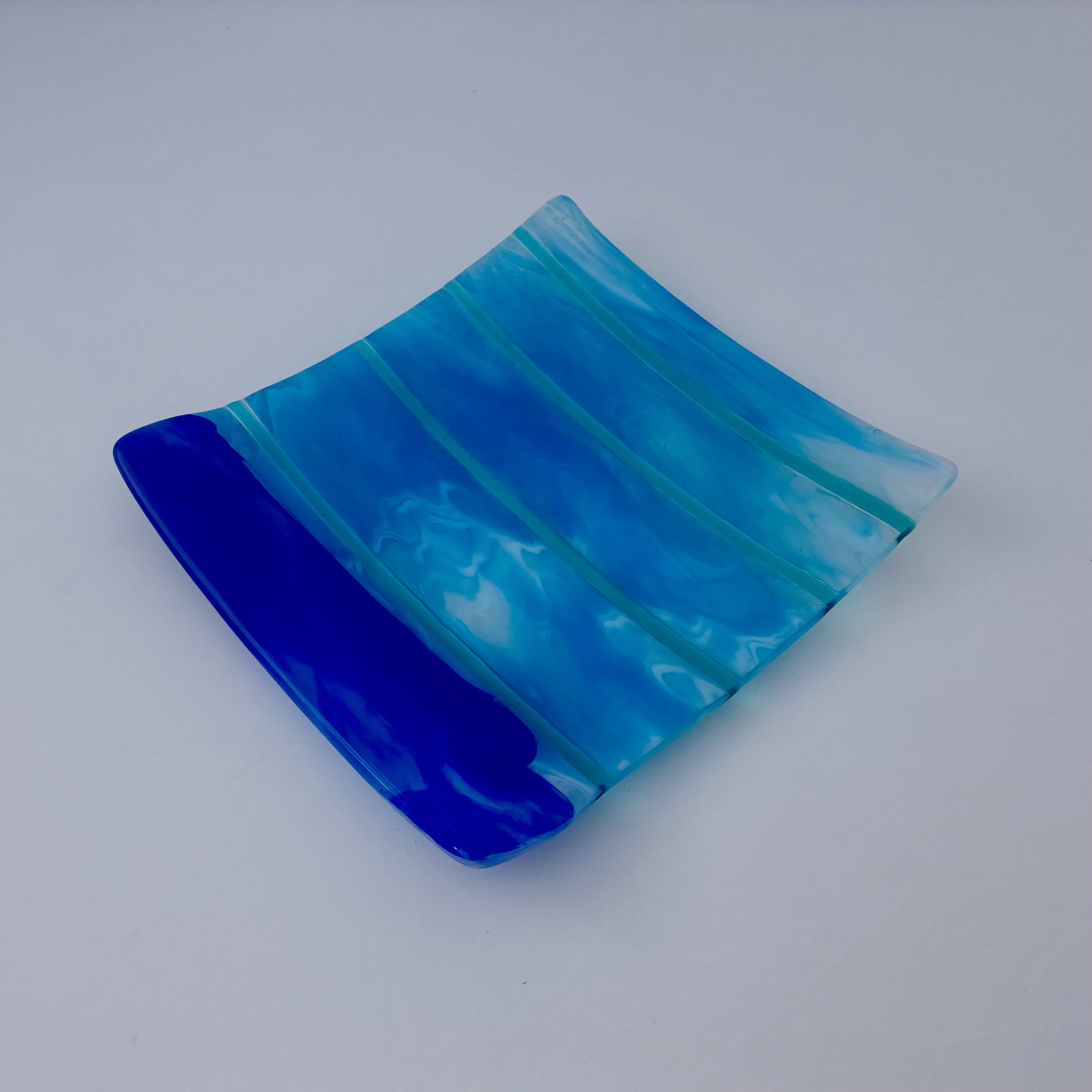 28 - GLASS PLATTER,  10"x10  Food Safe