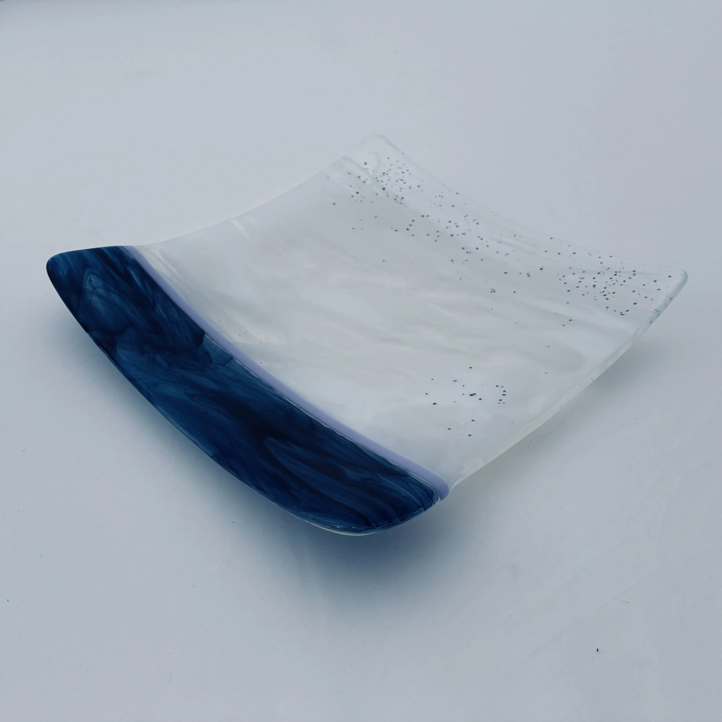 23 - GLASS PLATTER,  12"x12"  Food Safe