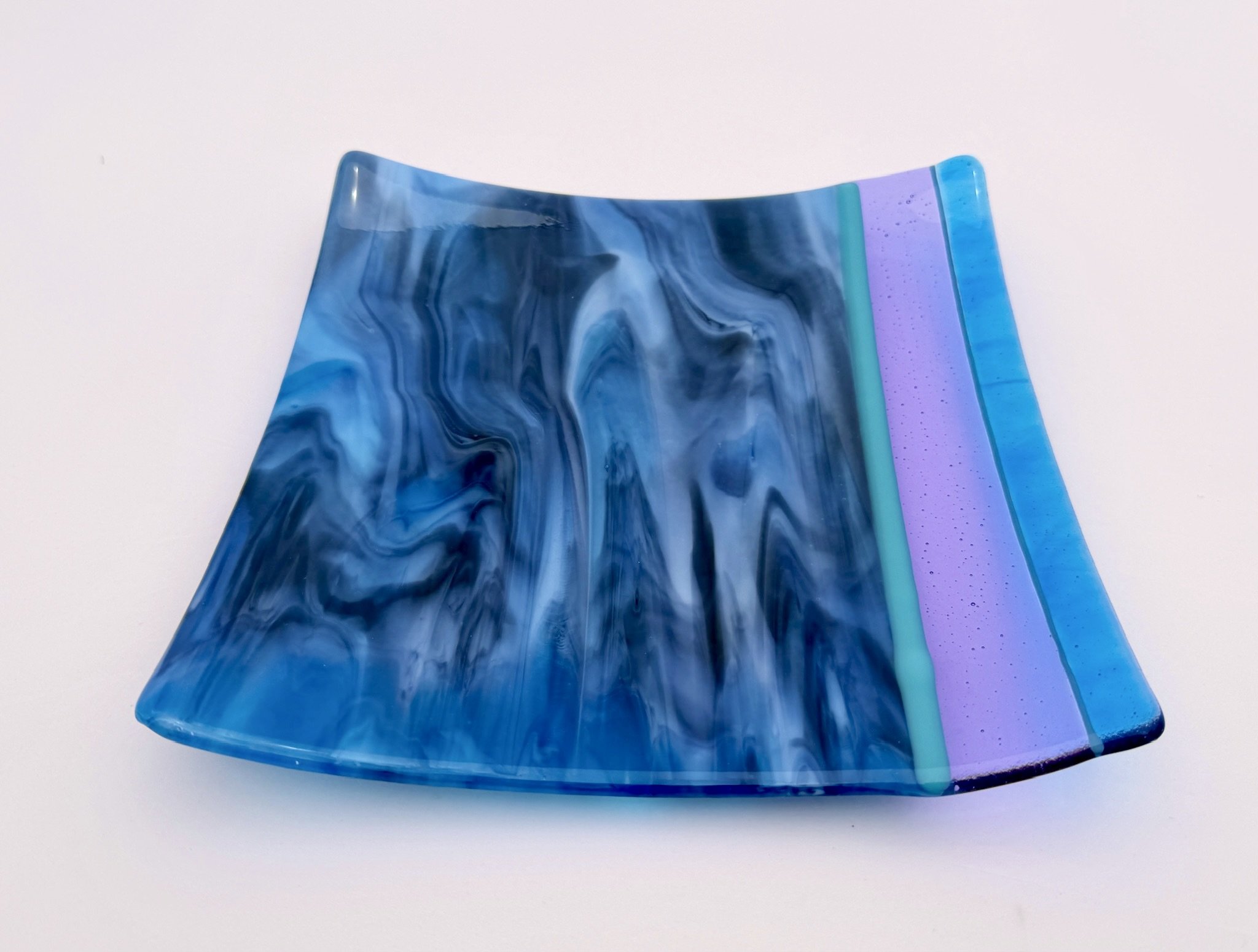 10 - CEREMONIAL  GLASS  PLATE  10" x 10"  Food Safe