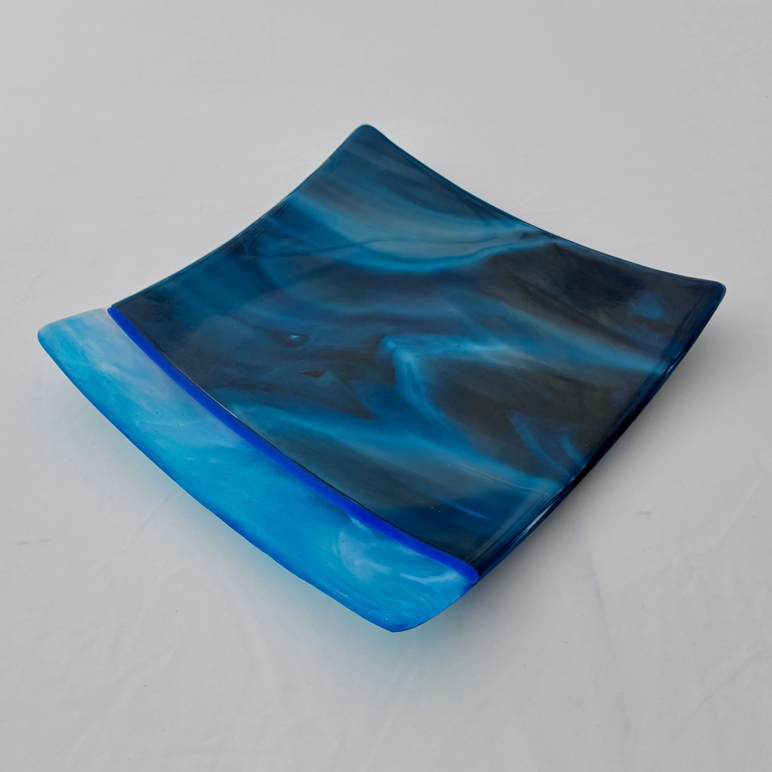 21 - GLASS PLATTER,  12"x 12"  Food Safe