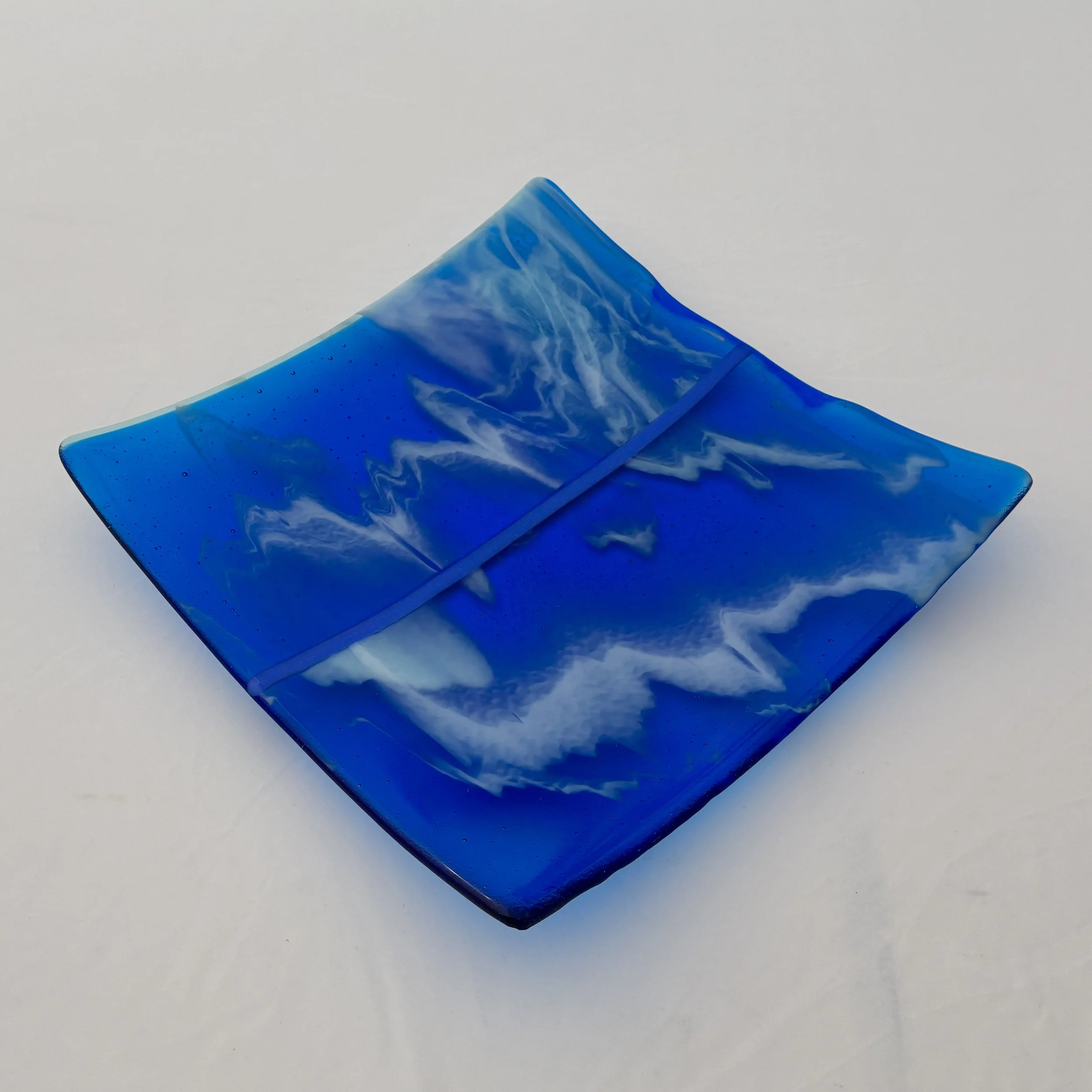 8 - CEREMONIAL  GLASS   PLATE  10"x 10"  SOLD