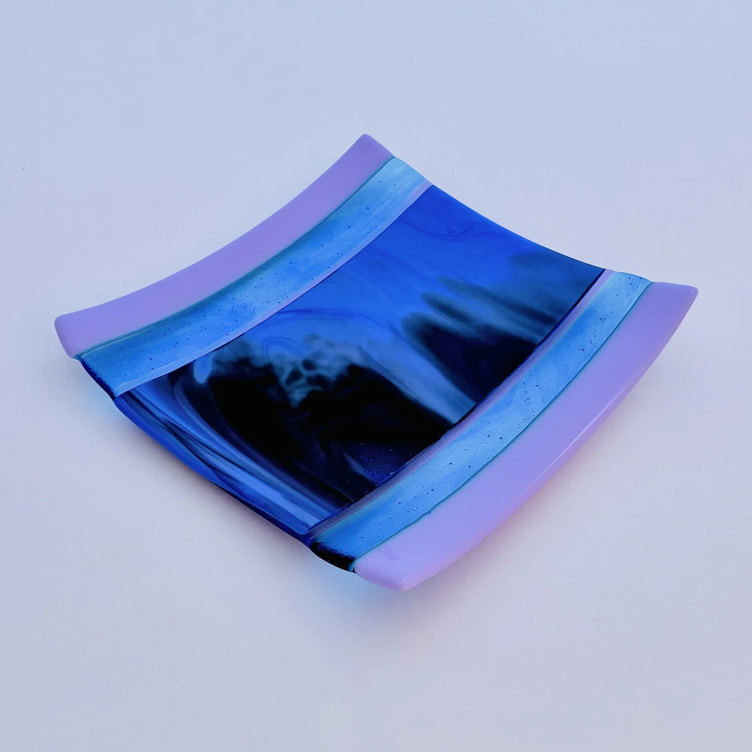 52 - CEREMONIAL  GLASS  PLATE 10" x 10" Food Safe
