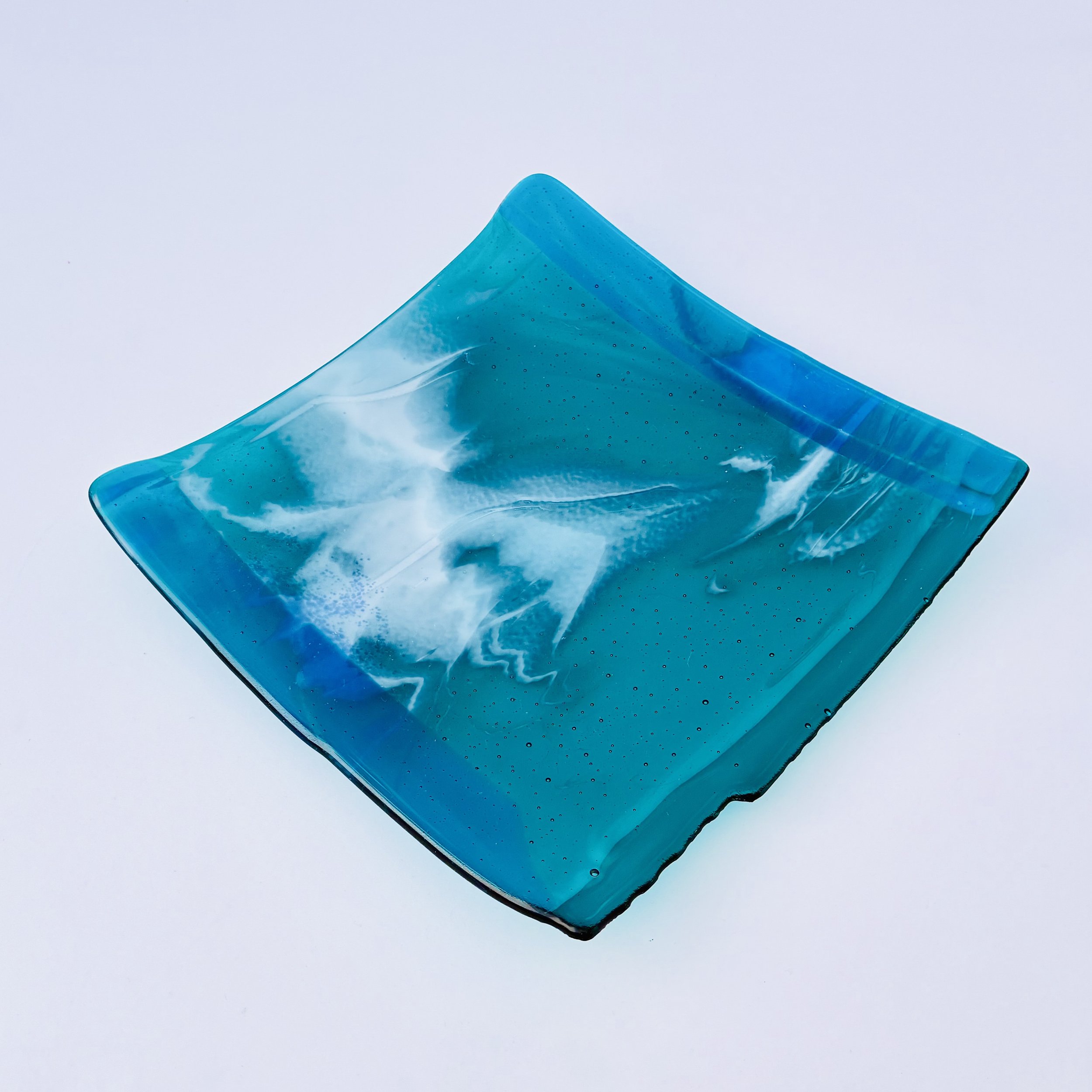 33- CEREMONIAL  GLASS  PLATE  10"x 10"  SOLD