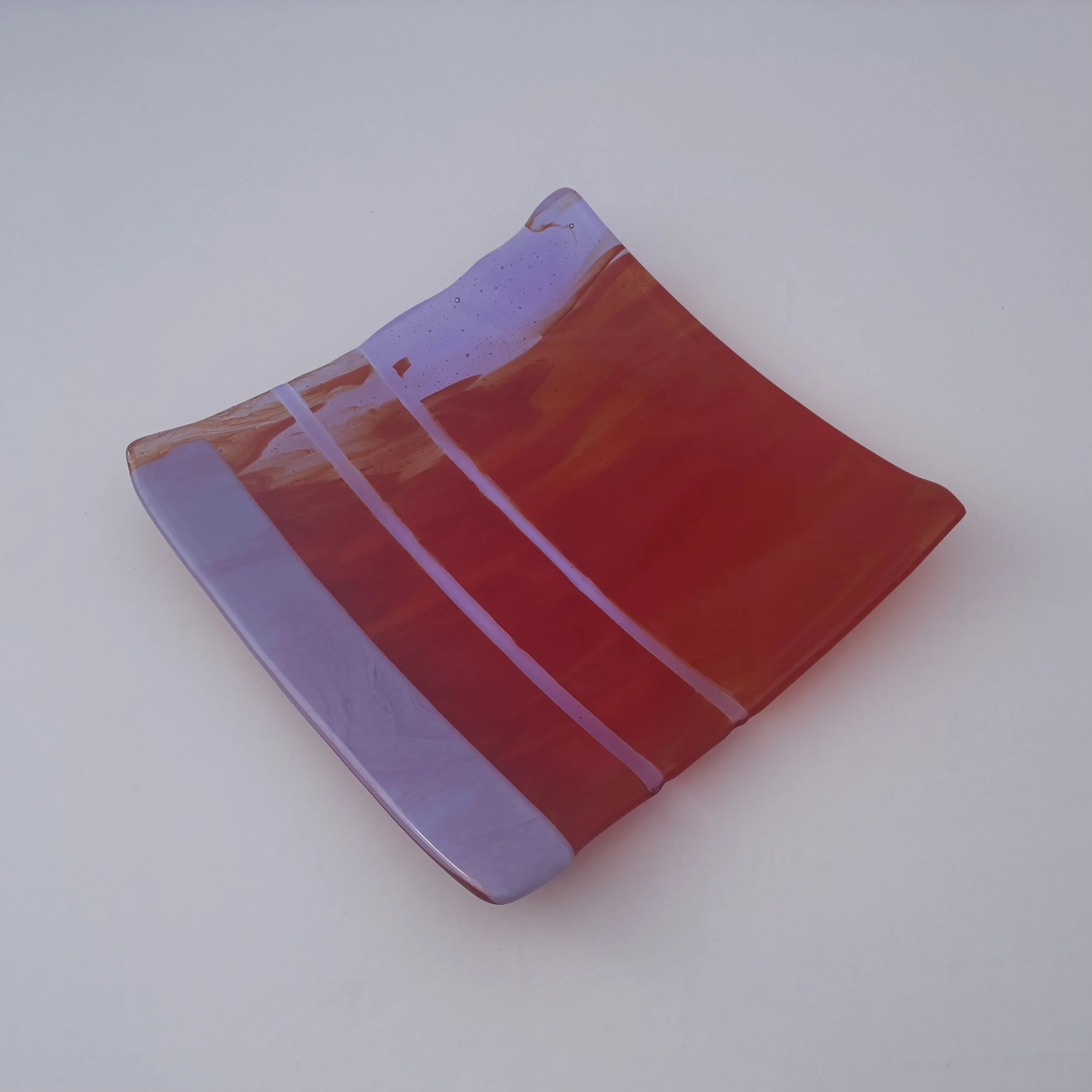30 - GLASS PLATTER,  10"x 10" Food Safe