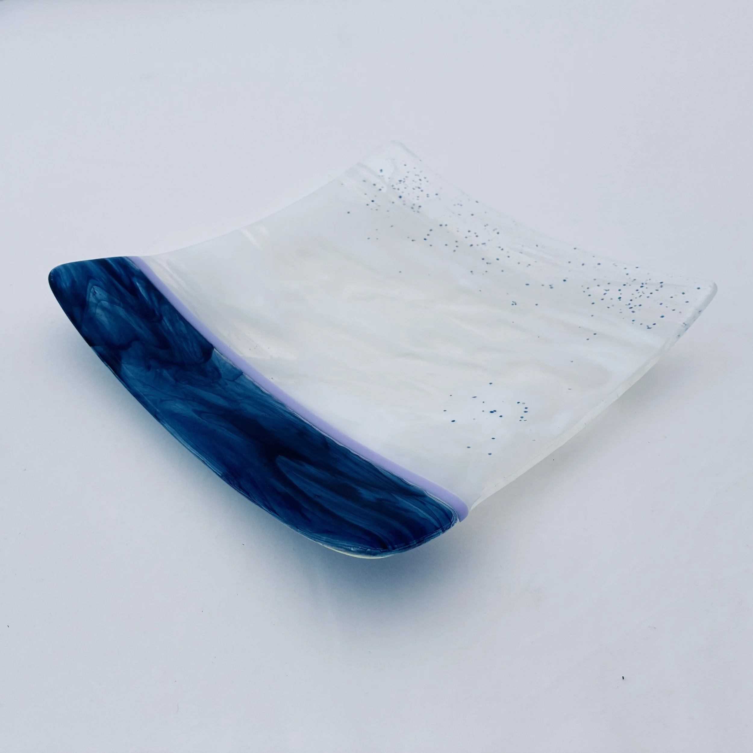 23 - CEREMONIAL  GLASS  PLATE  10"x10"  Food Safe