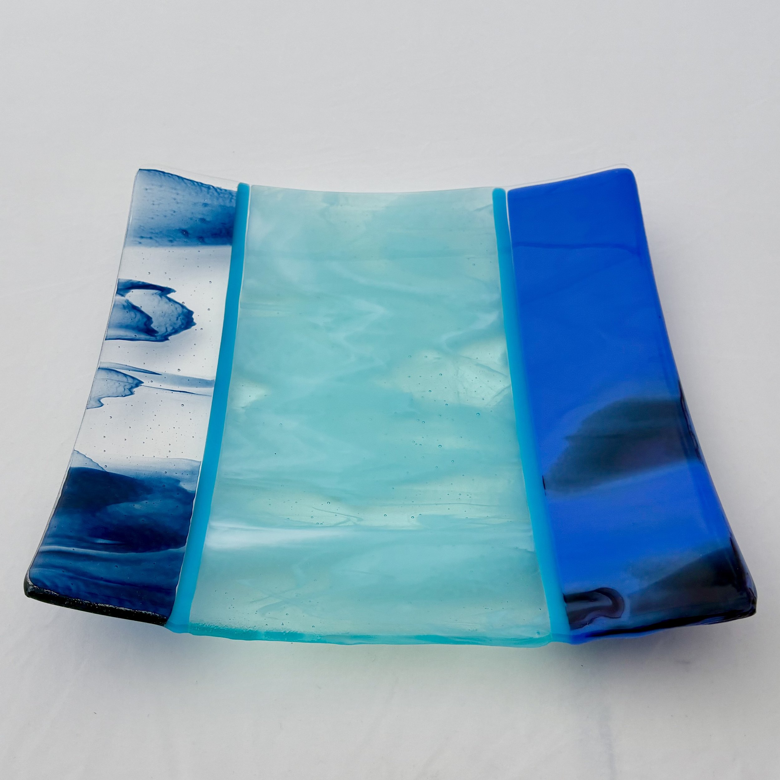 2 - CEREMONIAL  GLASS  PLATE  10"x10"                      
        Food Safe