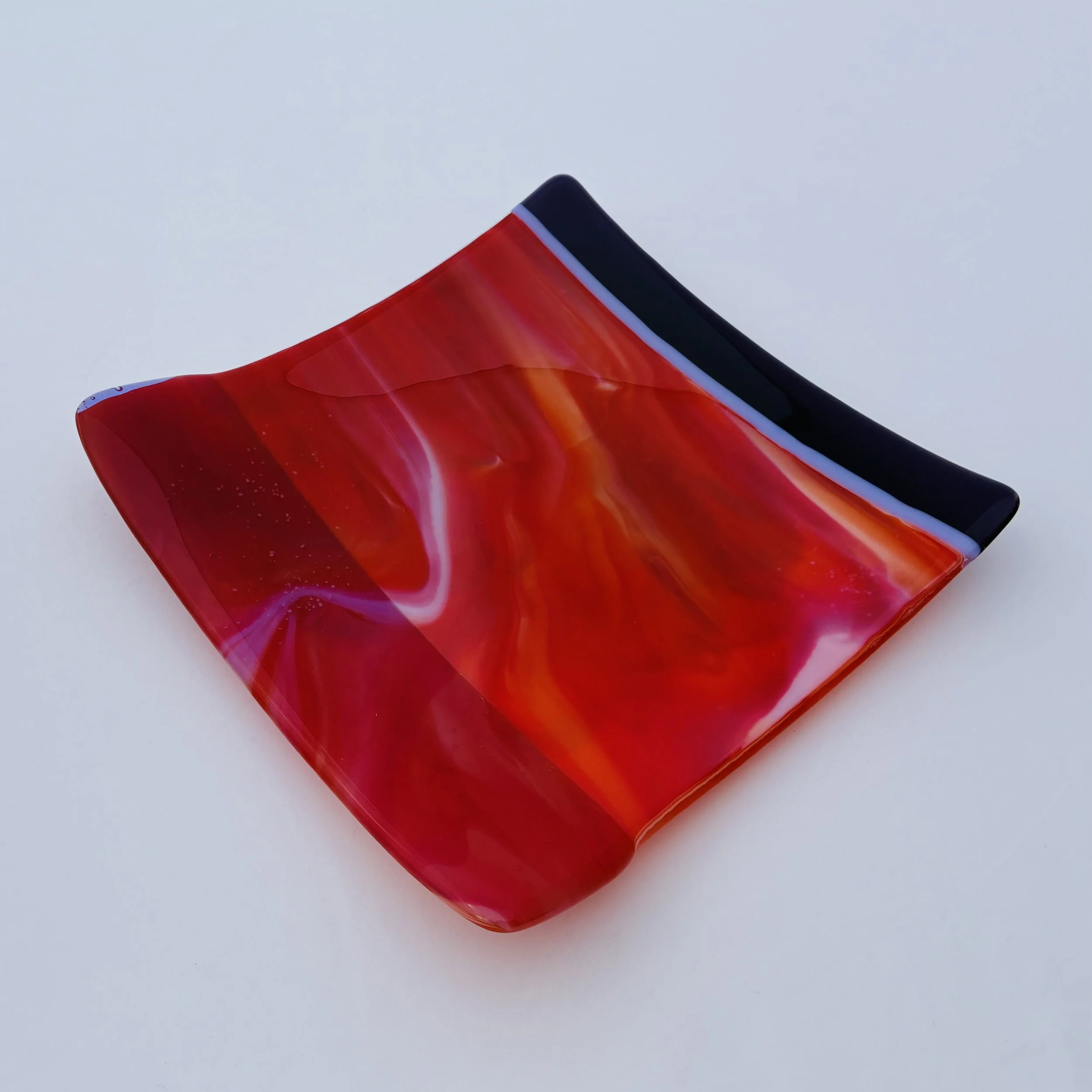 22 - GLASS PLATTER,  12"x 12"  Food Safe
