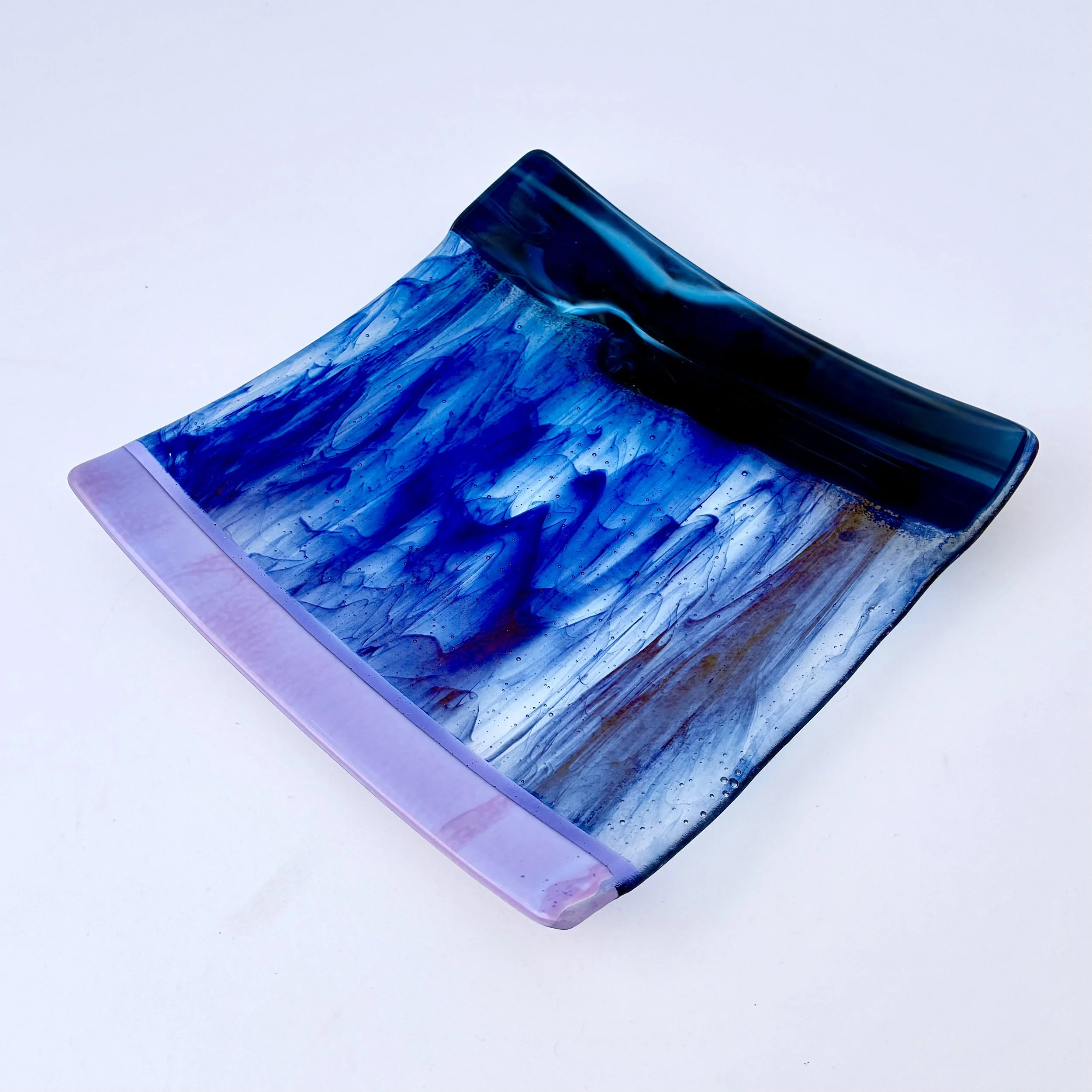 34 CEREMONIAL  GLASS  PLATE  10" x 10" Food Safe